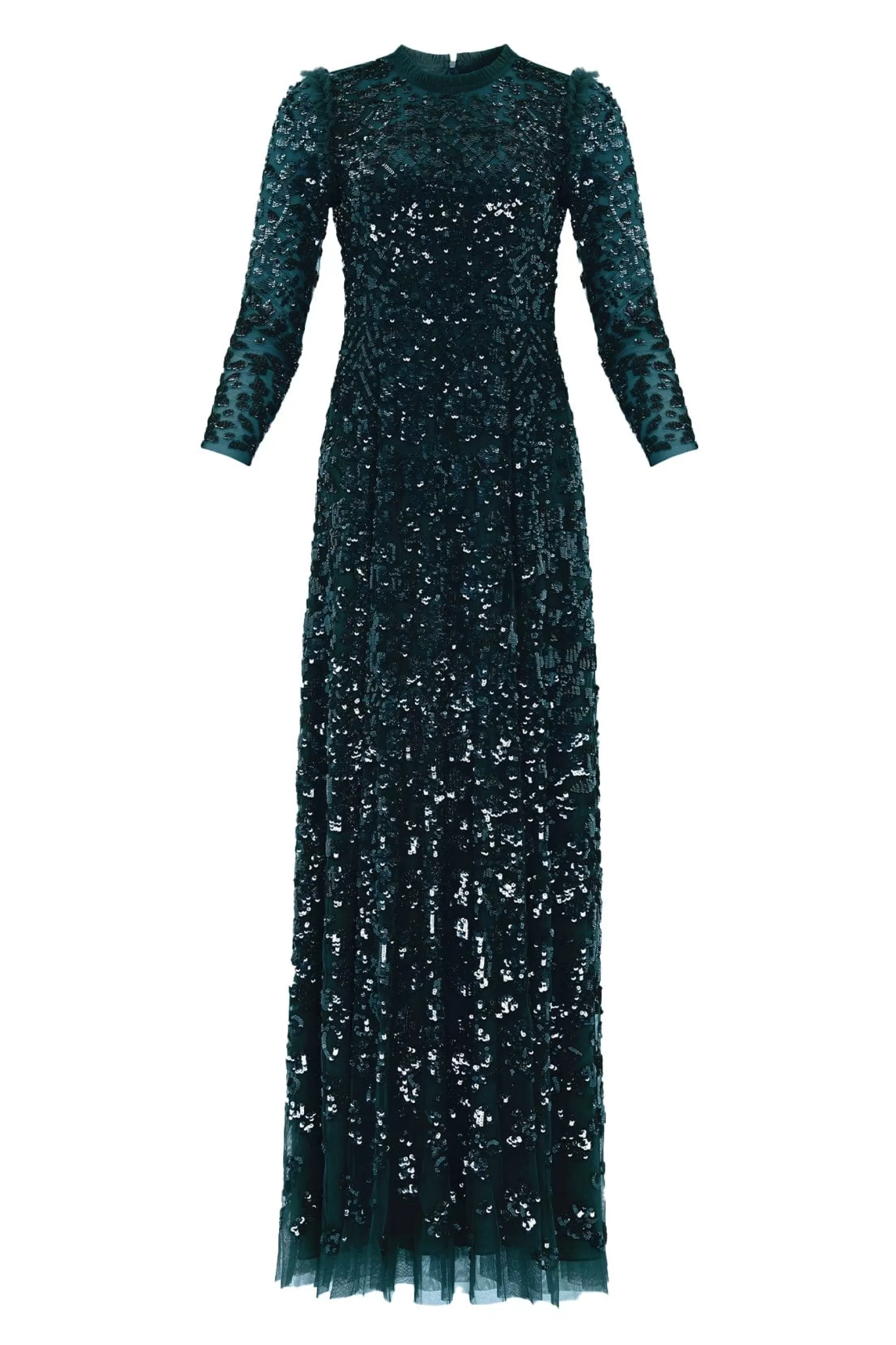 Needle & Thread Mother of the Bride | Plus Size>Aurelia Long Sleeve Gown Green