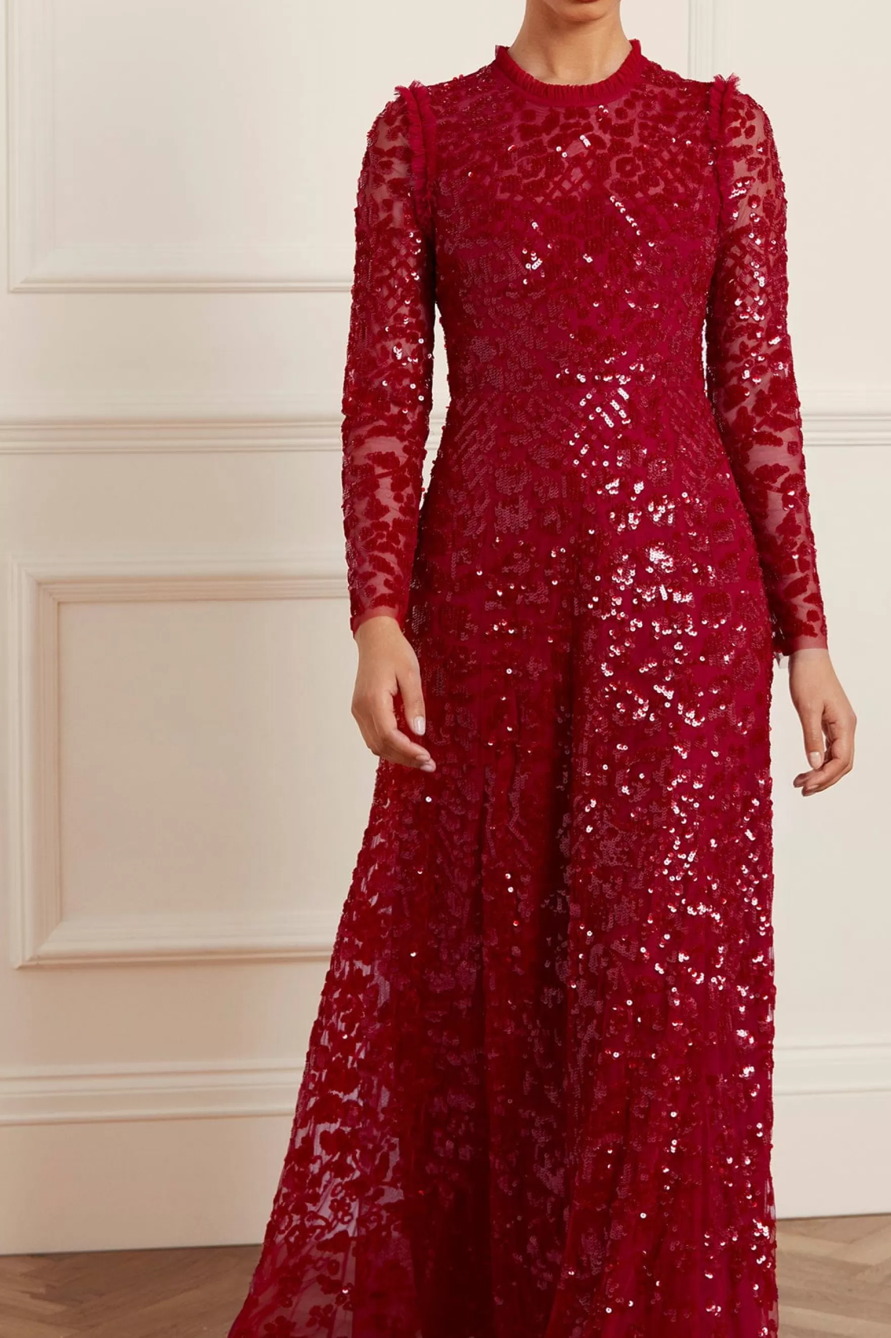 Needle & Thread Mummy & Me | Mummy & Me>Aurelia Long Sleeve Gown Red
