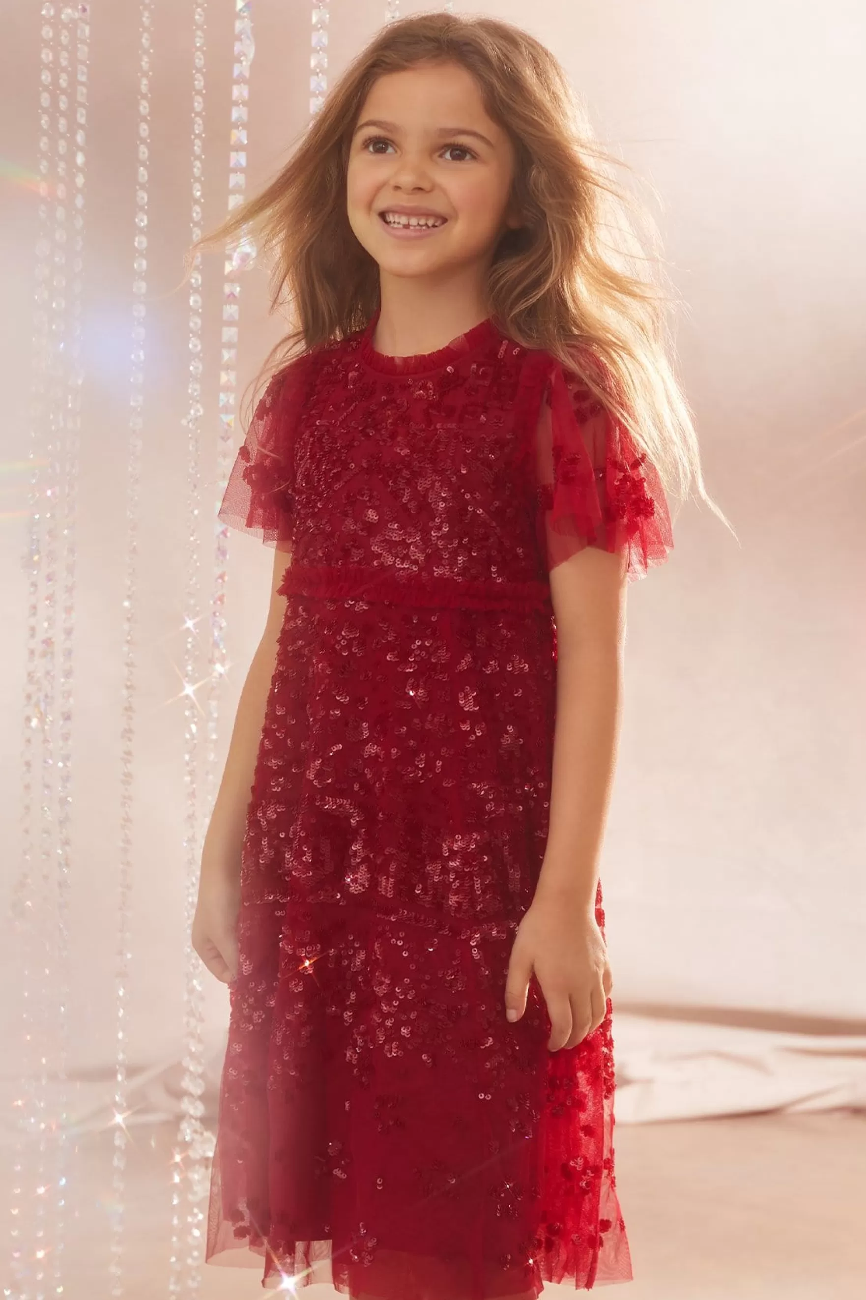 Needle & Thread Embellished Dresses | Mummy & Me>Aurora Kids Dress Red