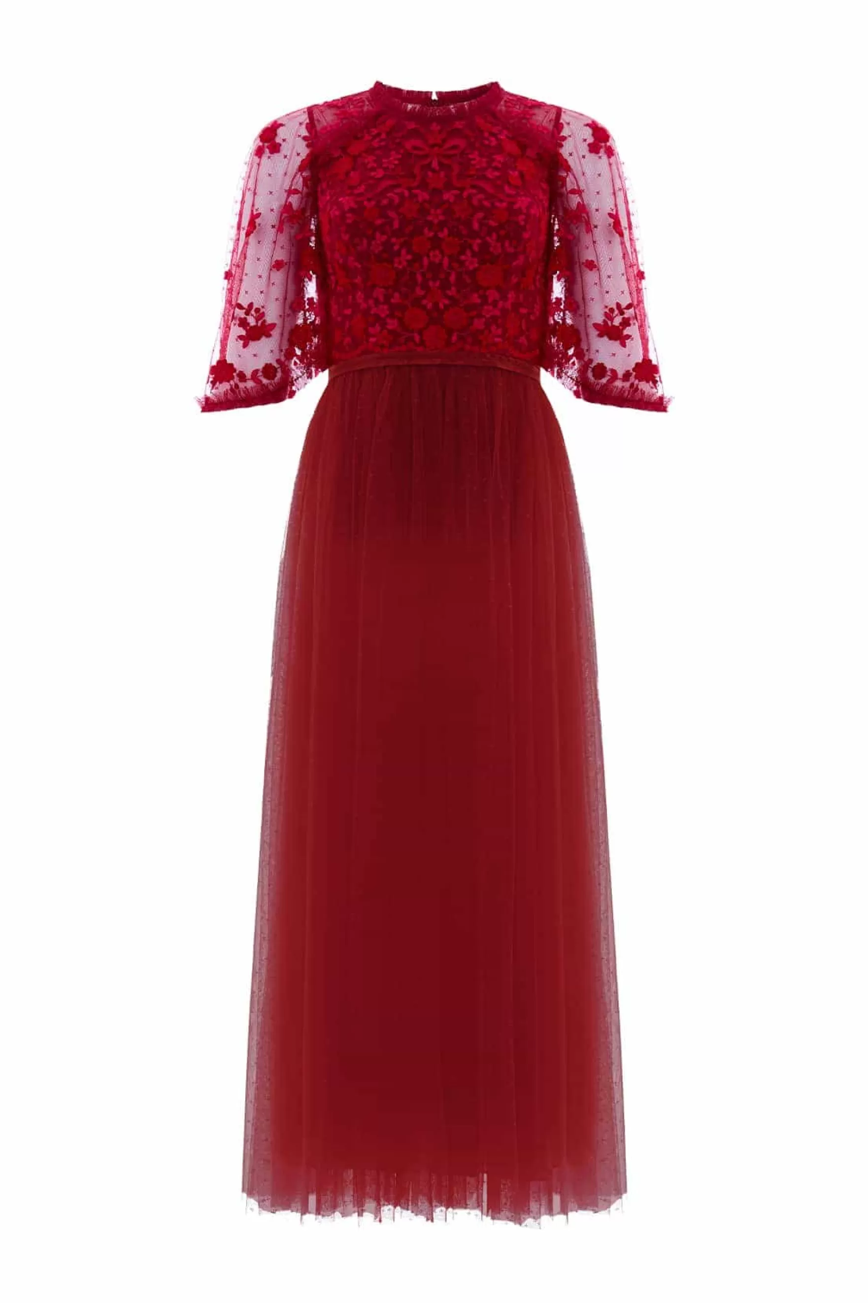 Needle & Thread Bridesmaid | Mother of the Bride>Bonnie Bow Bodice Ankle Gown Red