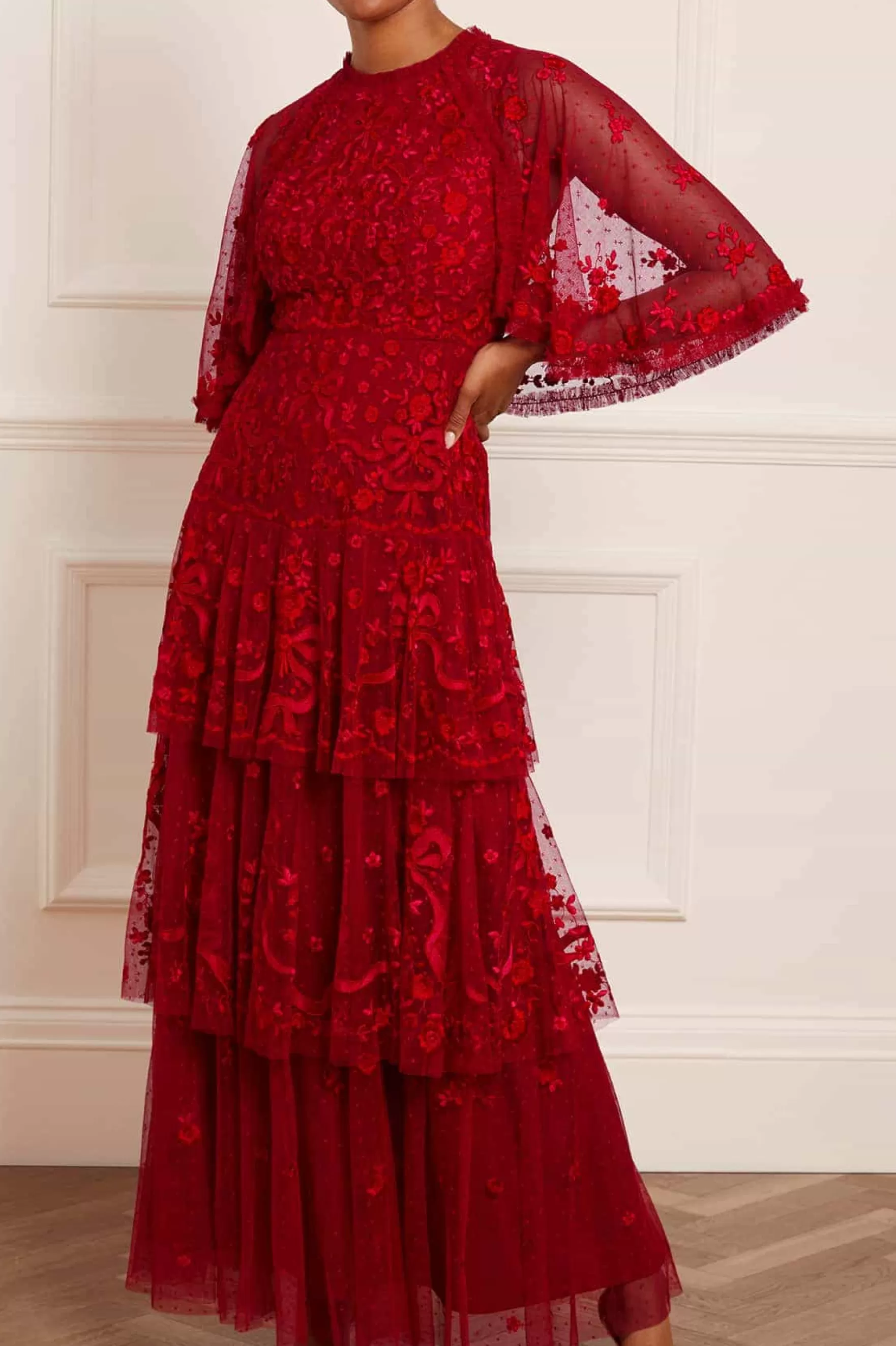 Needle & Thread Mother of the Bride | Evening Dresses>Bonnie Bow Gown Red