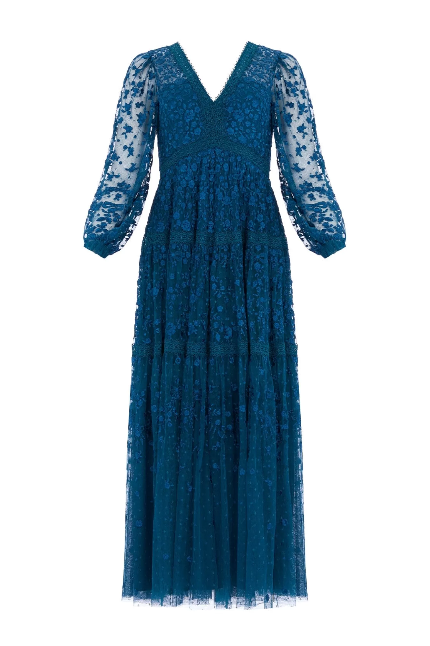 Needle & Thread Mother of the Bride | Bridesmaid>Celestia Ribbon Ankle Gown Blue