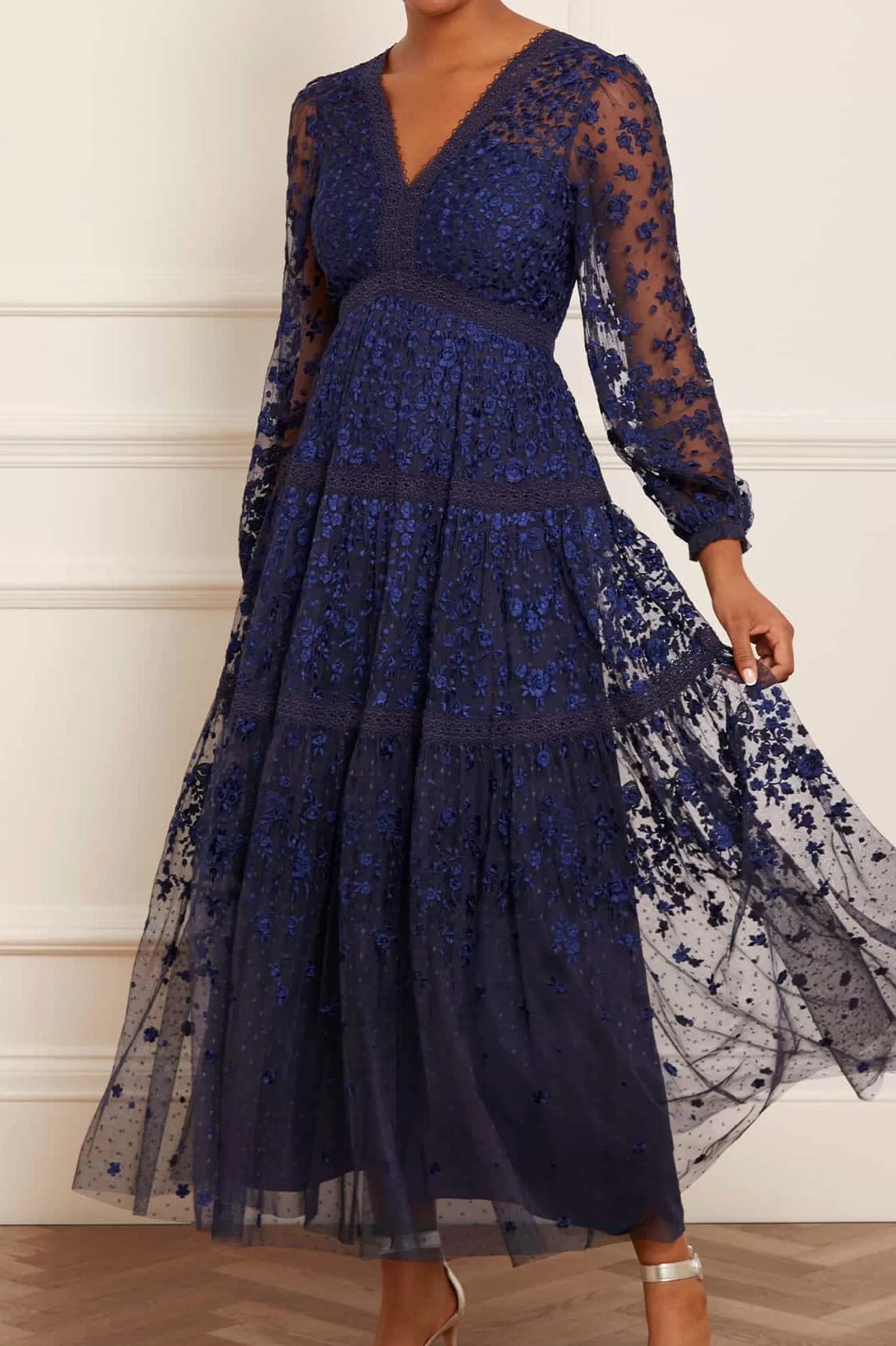 Needle & Thread Mother of the Bride | Bridesmaid>Celestia Ribbon Ankle Gown Blue
