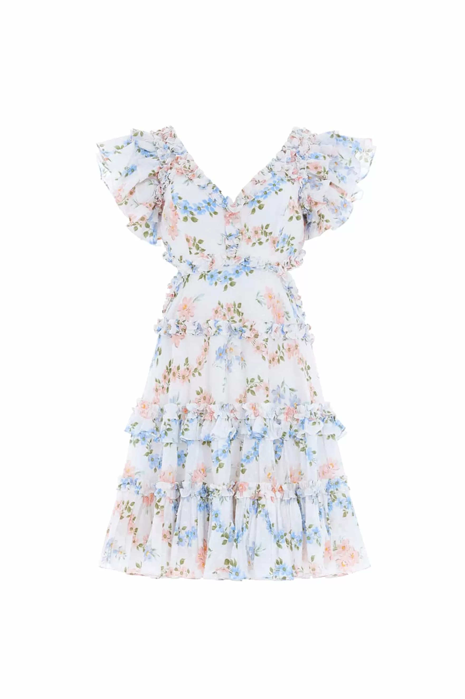 Needle & Thread Wedding Guest | Cotton Dresses>Dancing Daisies Cotton Backless Micro Mini Dress Multi