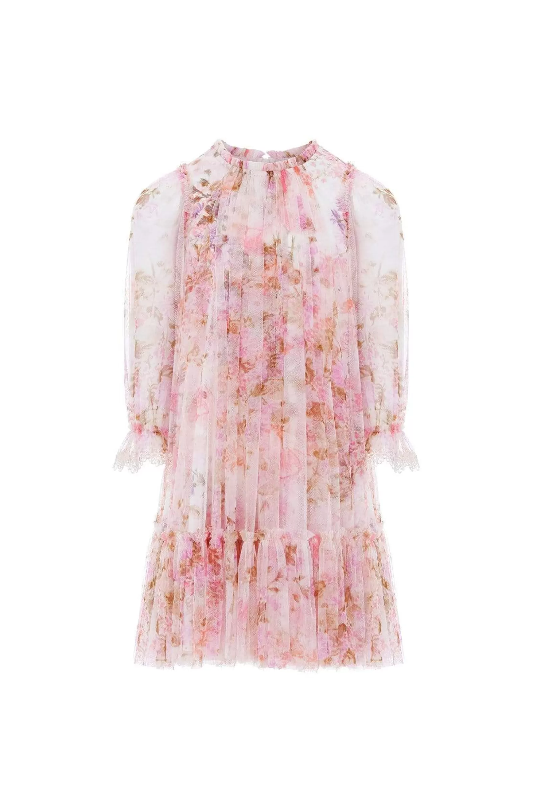 Needle & Thread Printed Dresses>Darling Meadow Ruby Bloom Kids Dress Pink