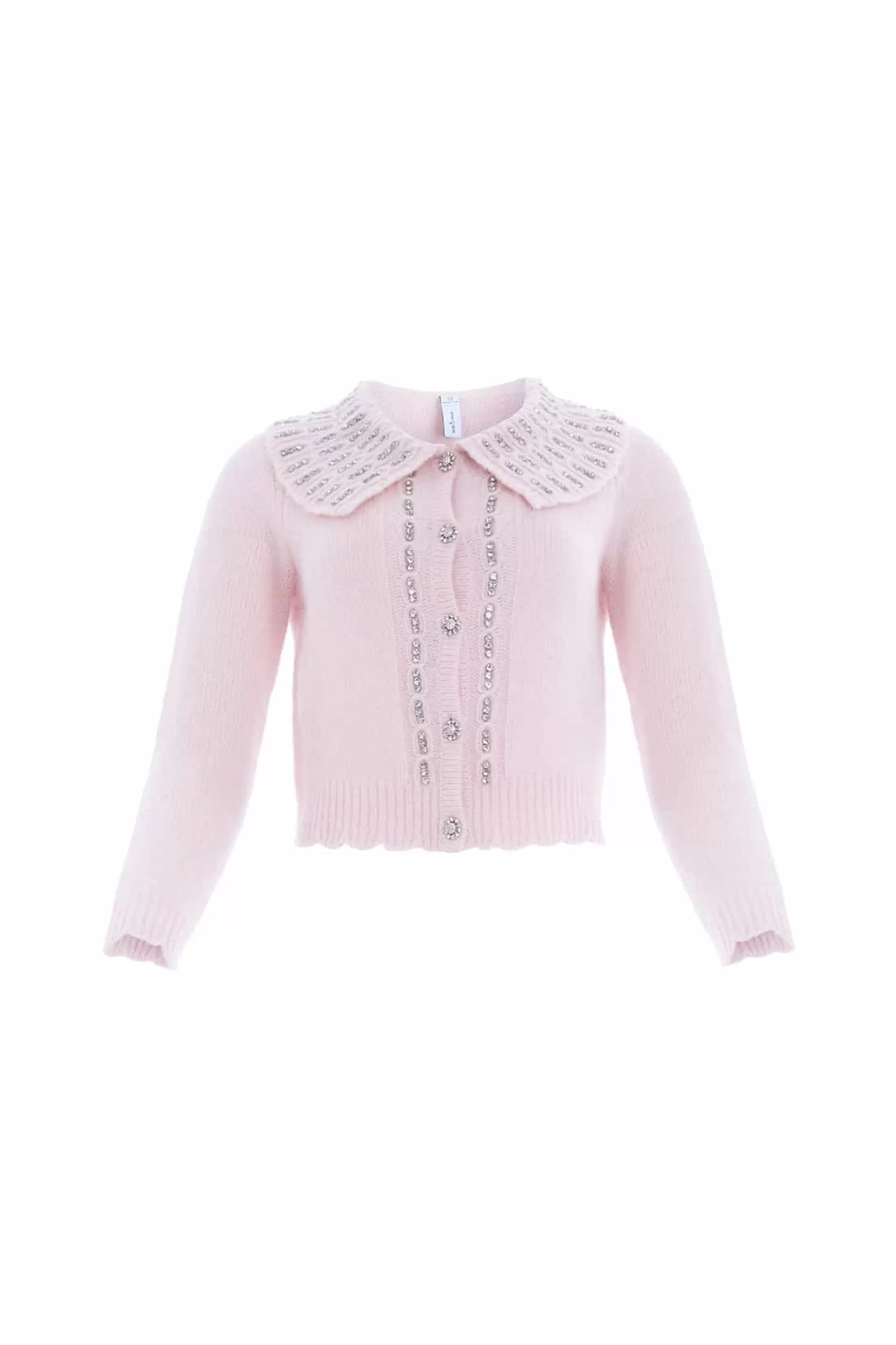 Needle & Thread All-Womenswear | Knitwear>Embellished Collar Short Cardigan Pink