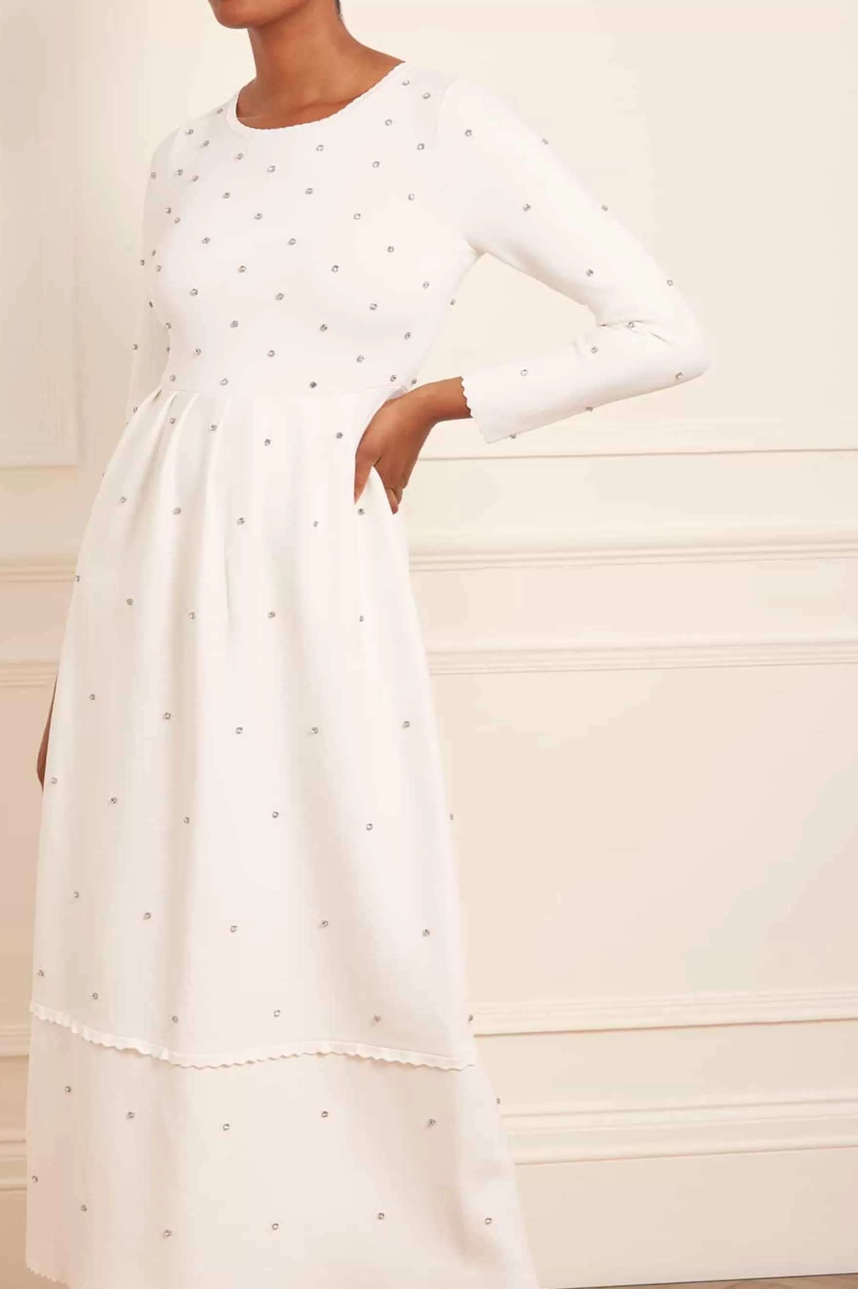 Needle & Thread Wedding Wardrobe | All-Womenswear>Embellished Knit Gown Champagne