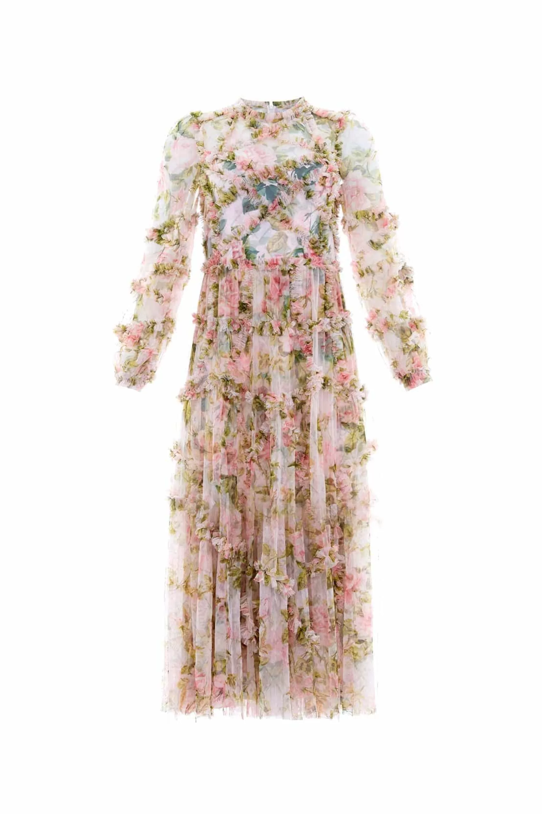 Needle & Thread Wedding Guest | Mother of the Bride>English Rose Diamond Ruffle Ballerina Dress Pink