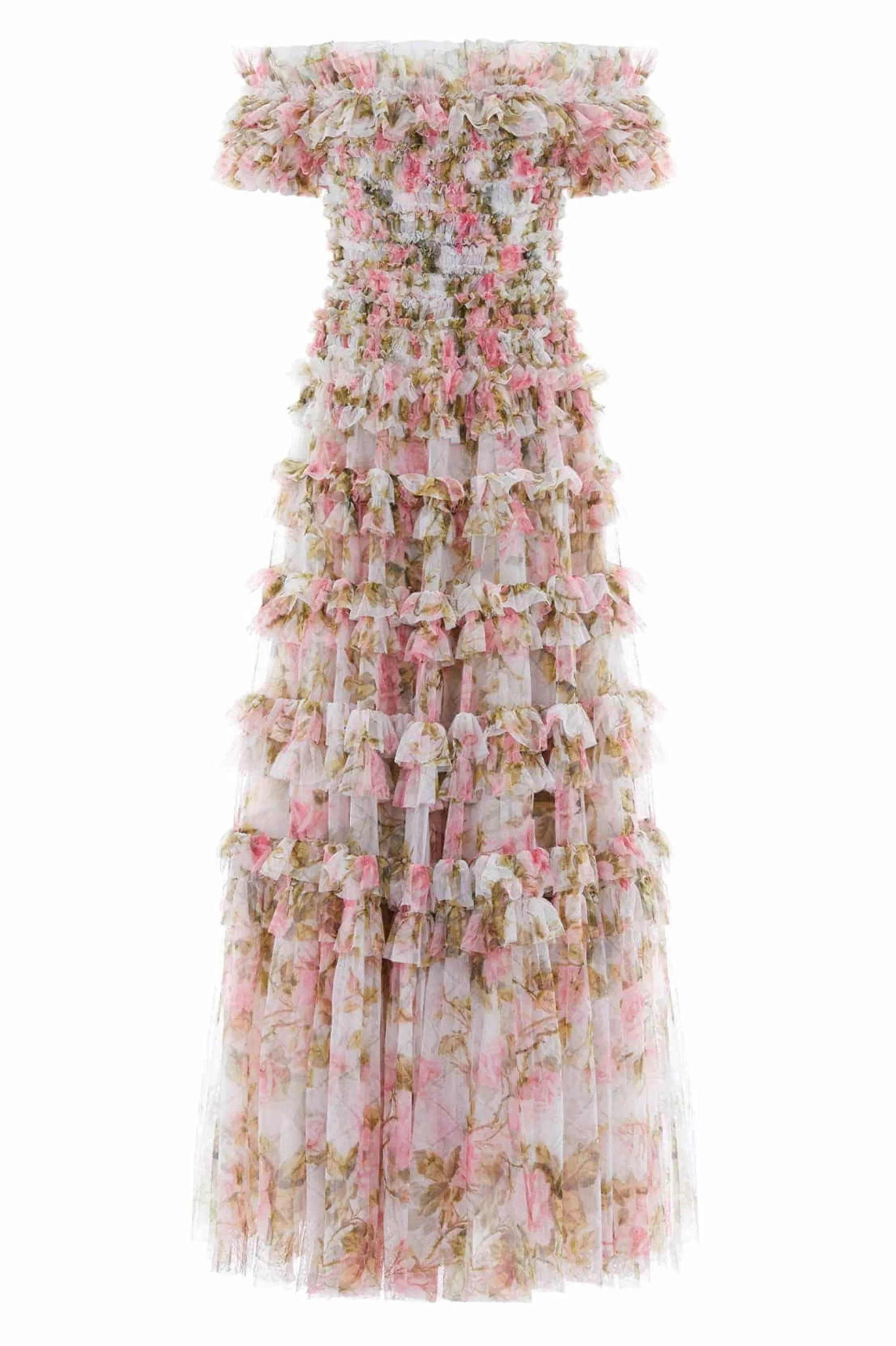 Needle & Thread Mother of the Bride | Evening Dresses>English Rose Lisette Off Shoulder Gown Multi