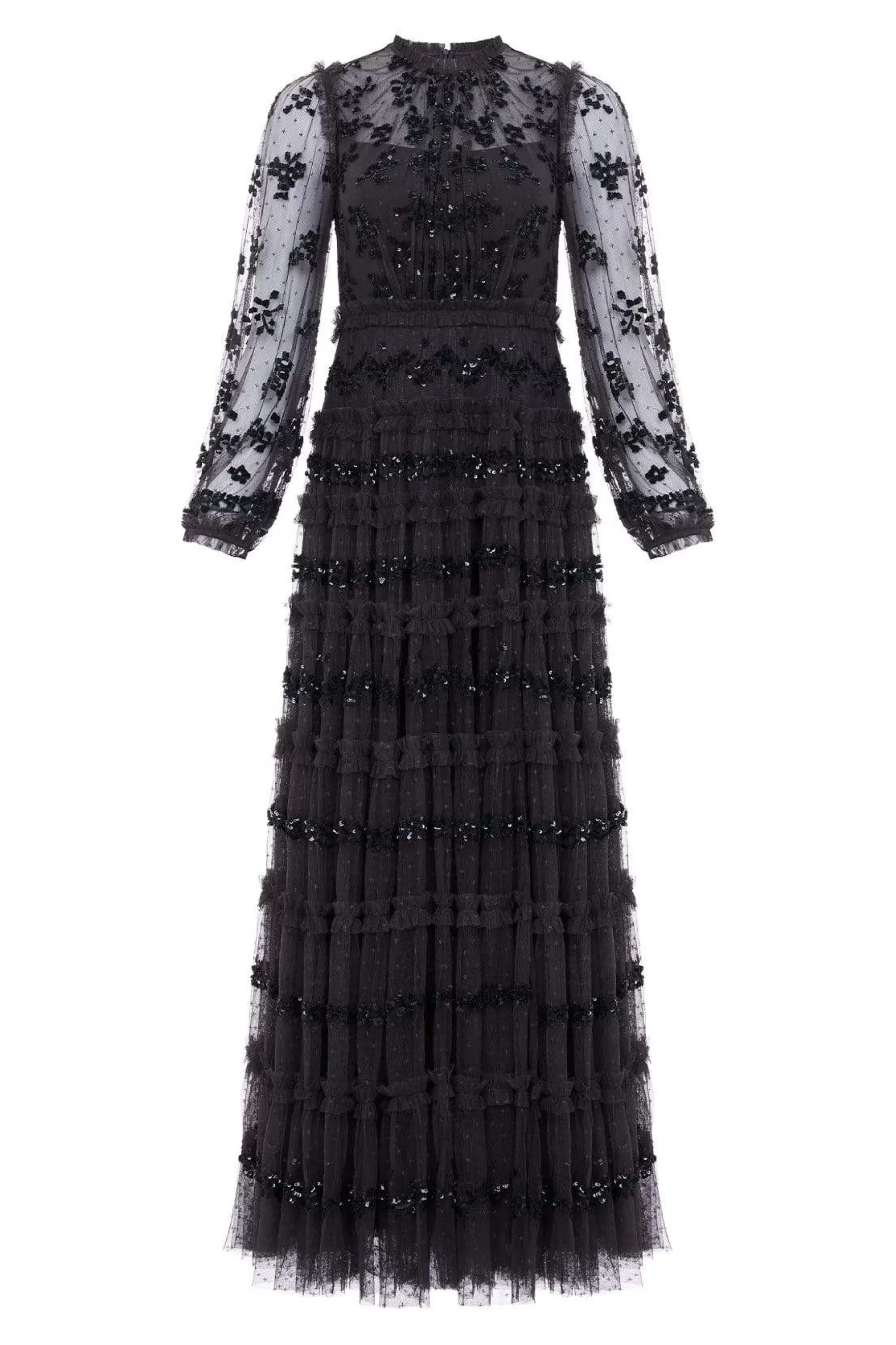 Needle & Thread Embellished Dresses>Eve Sequin Gown Black