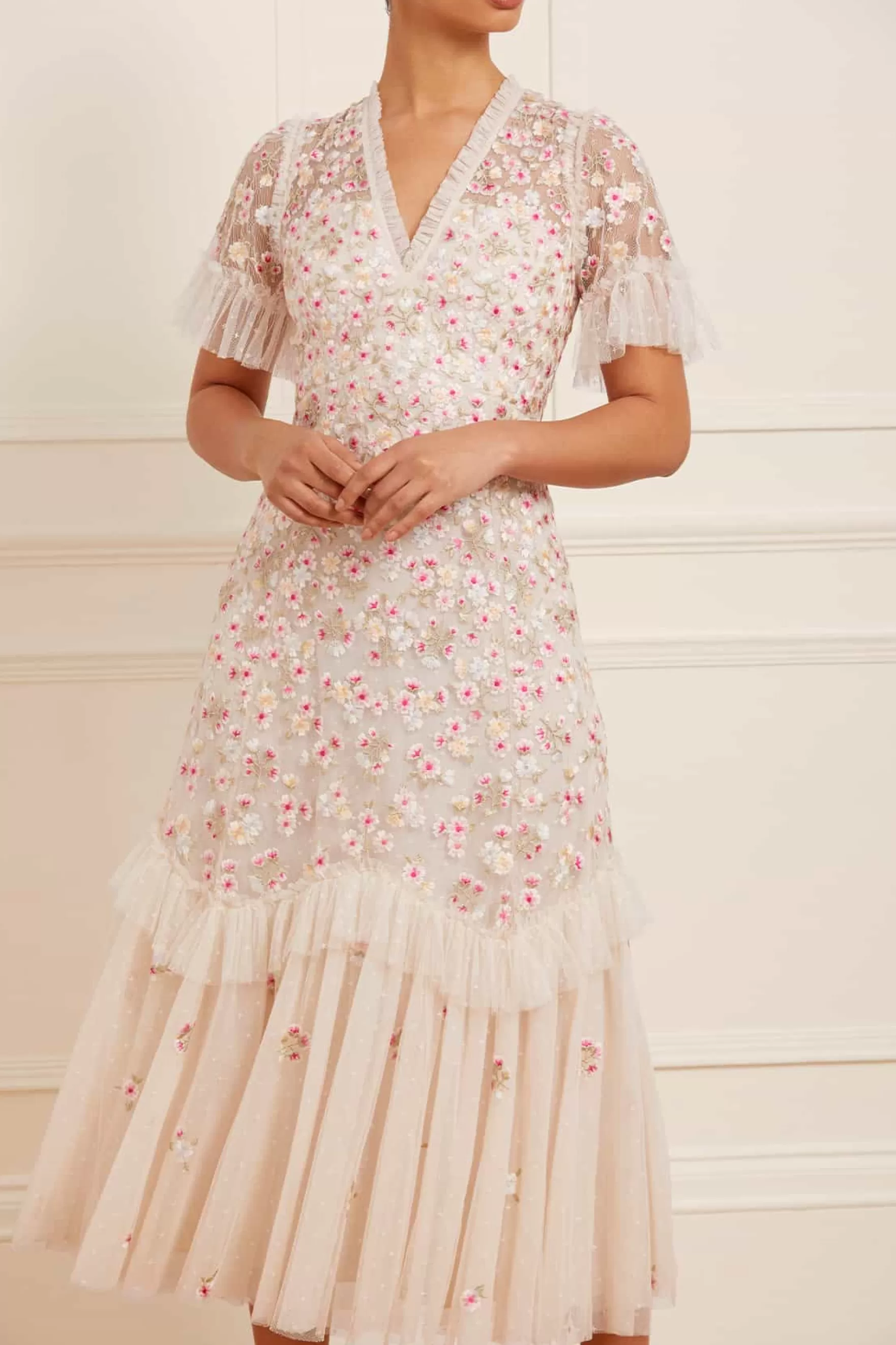 Needle & Thread Wedding Wardrobe | Bridal>Evening Primrose Ballerina Dress Champagne