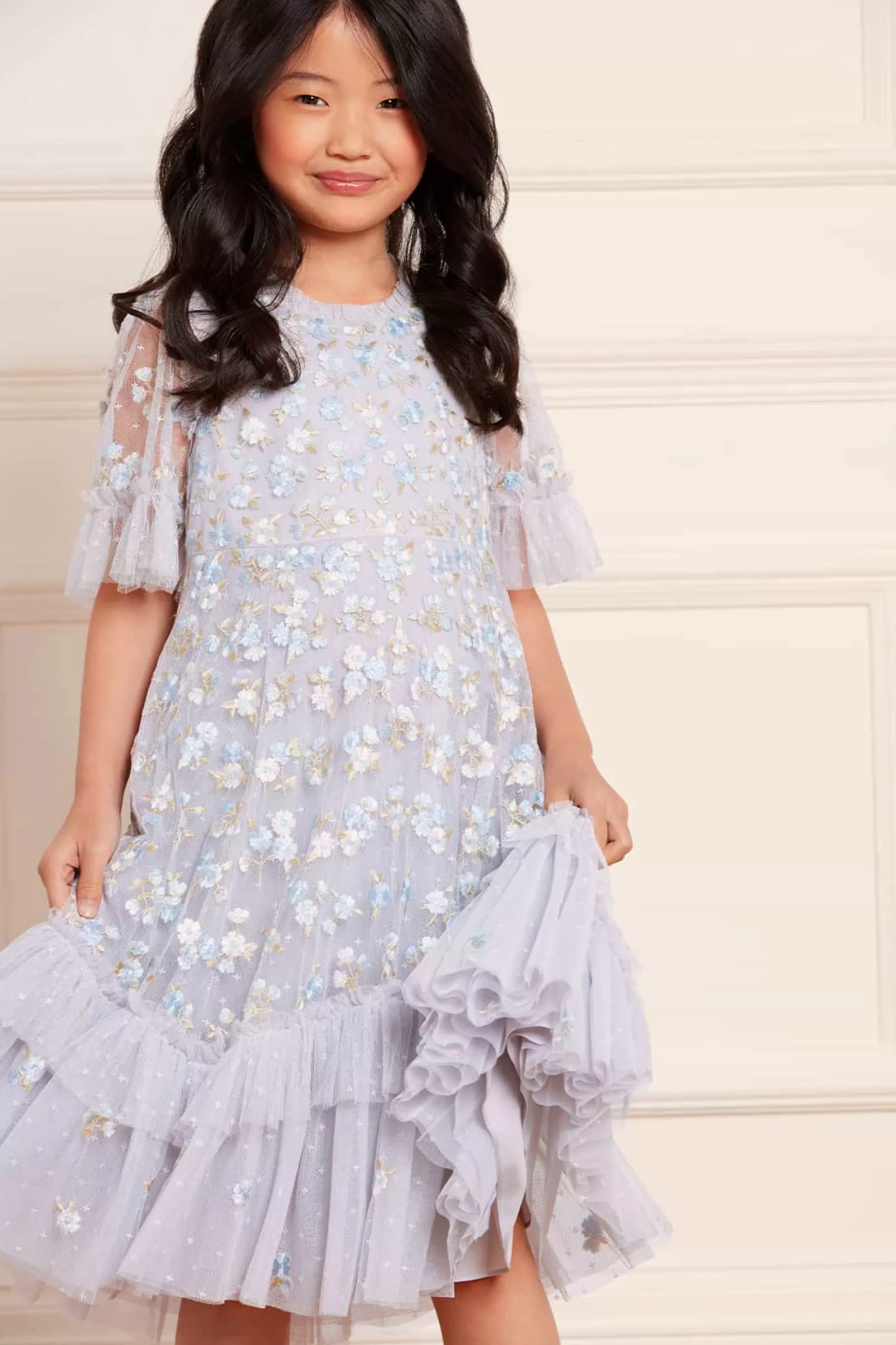 Needle & Thread Flower Girl | Flower Girl>Evening Primrose Kids Dress Blue
