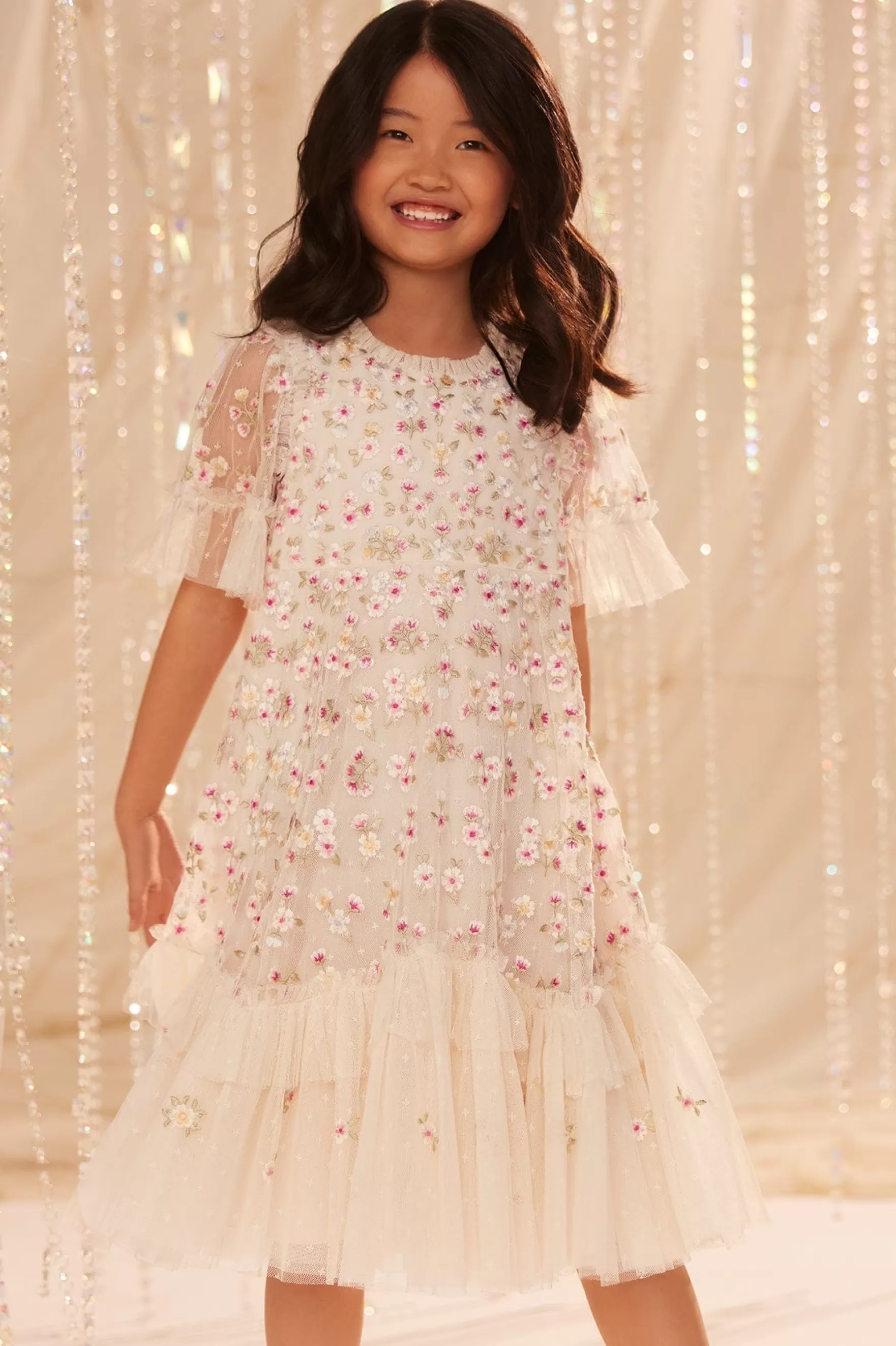 Needle & Thread Flower Girl | Flower Girl>Evening Primrose Kids Dress Champagne