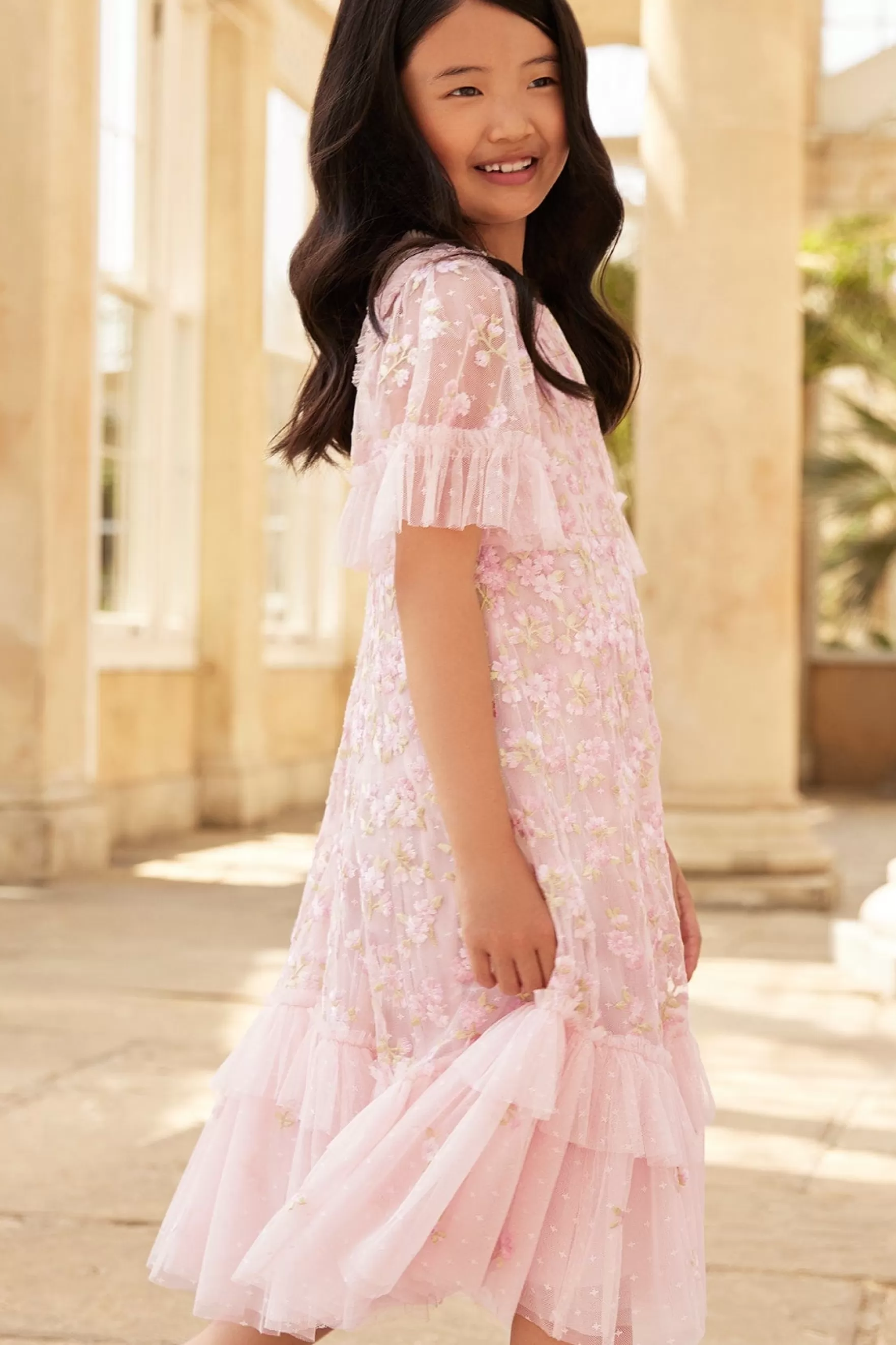Needle & Thread Flower Girl | Flower Girl>Evening Primrose Kids Dress Pink