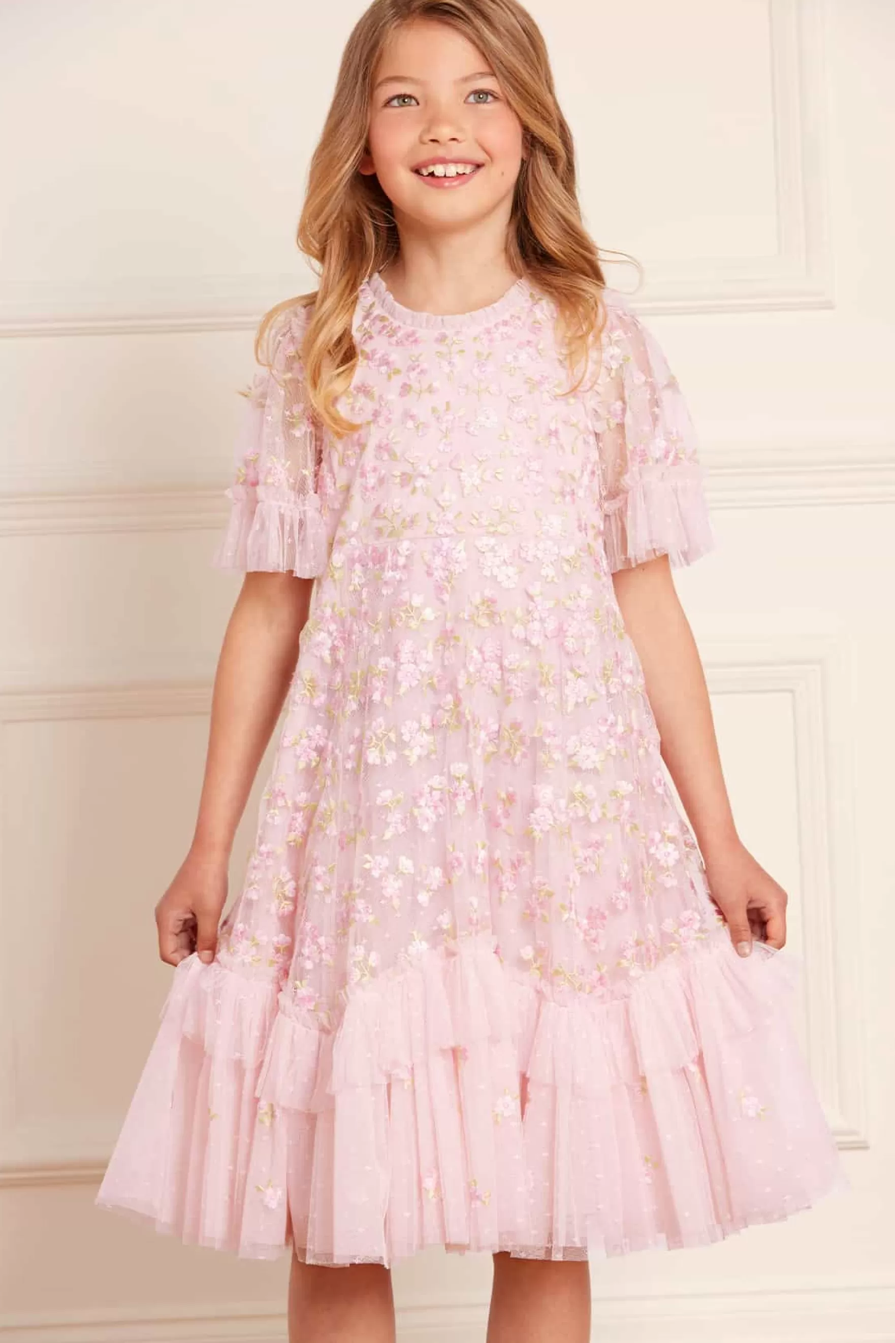 Needle & Thread Flower Girl | Flower Girl>Evening Primrose Kids Dress Pink