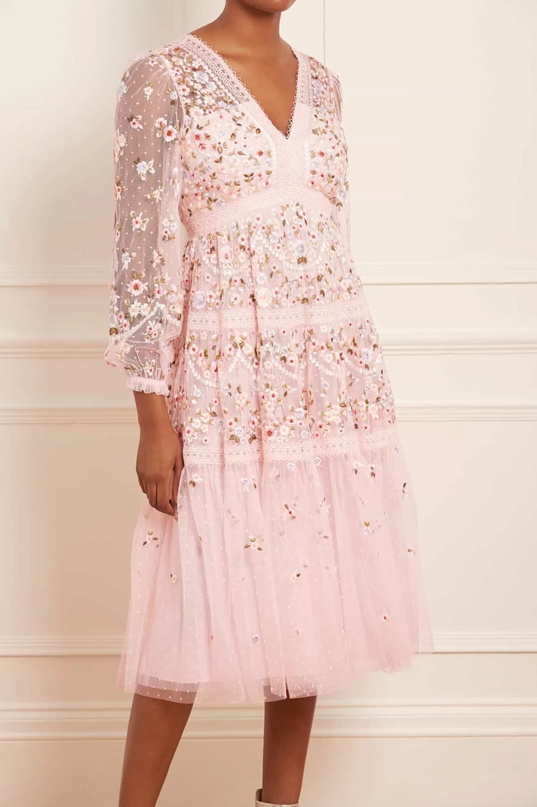 Needle & Thread Mummy & Me | Mummy & Me>Garland Ribbon Midaxi Dress Pink