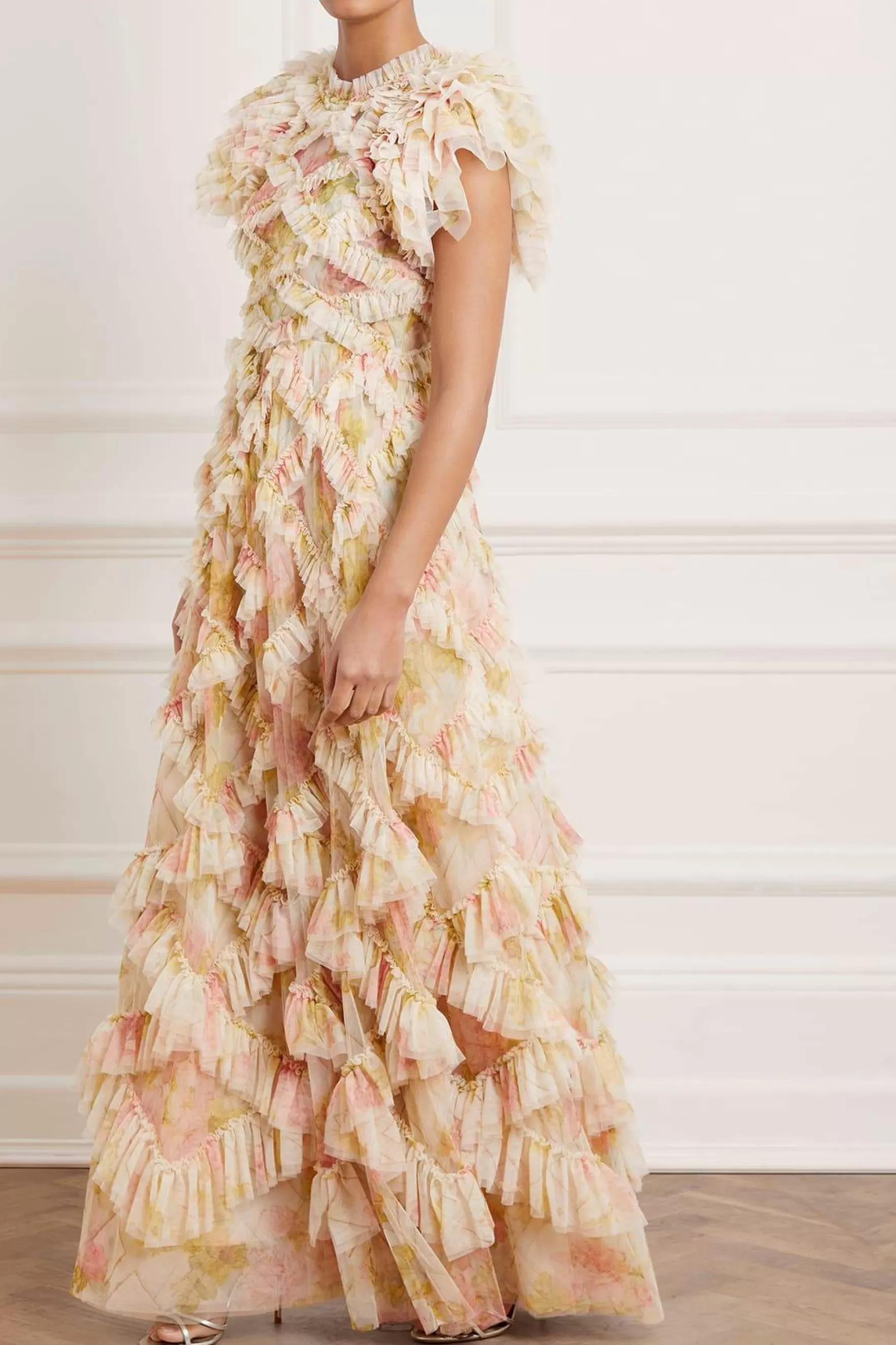 Needle & Thread Evening Dresses | Printed Dresses>Genevieve Rose Gown Multi