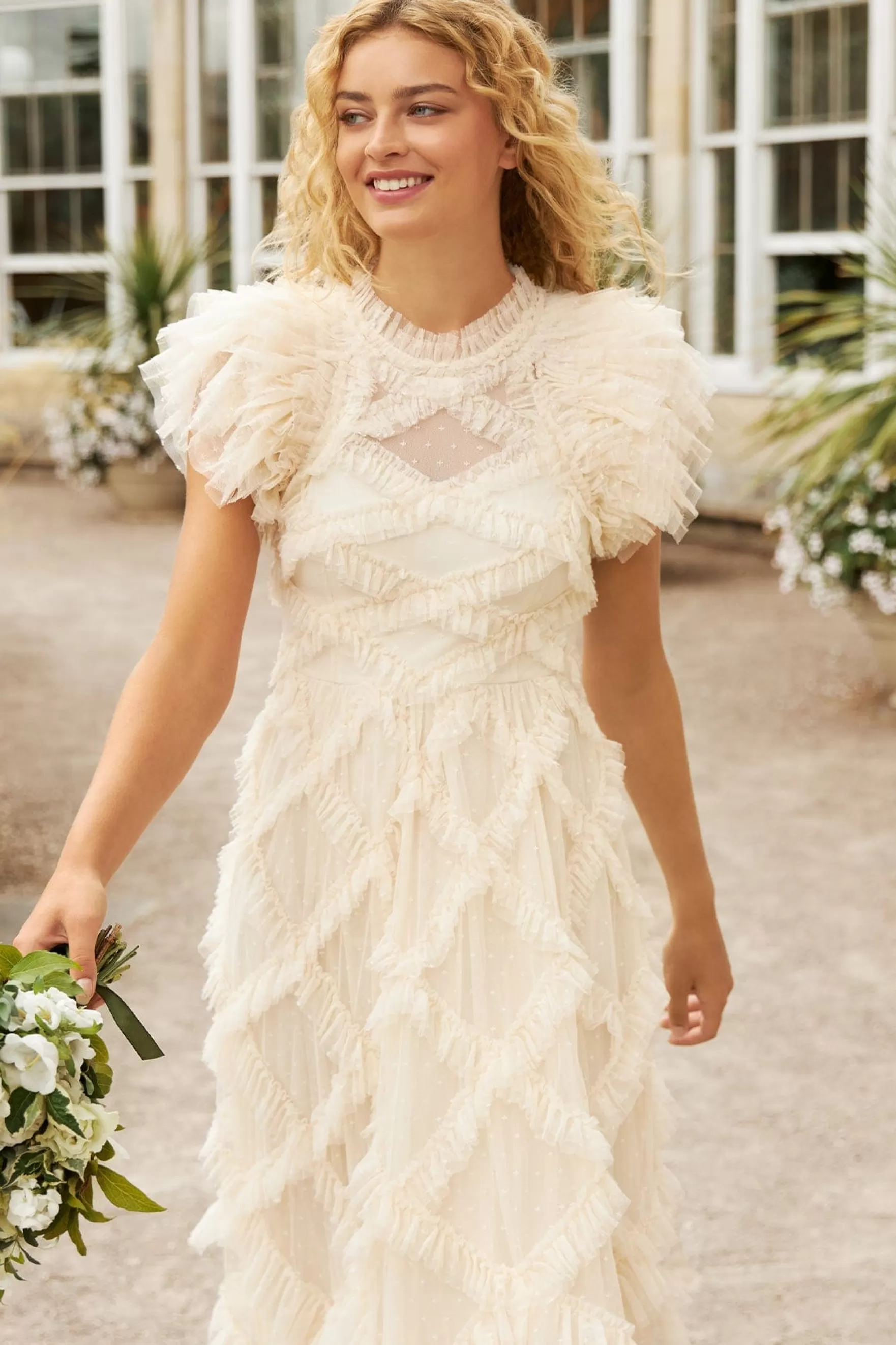 Needle & Thread Bridal | Mummy & Me>Genevieve Ruffle Gown Champagne