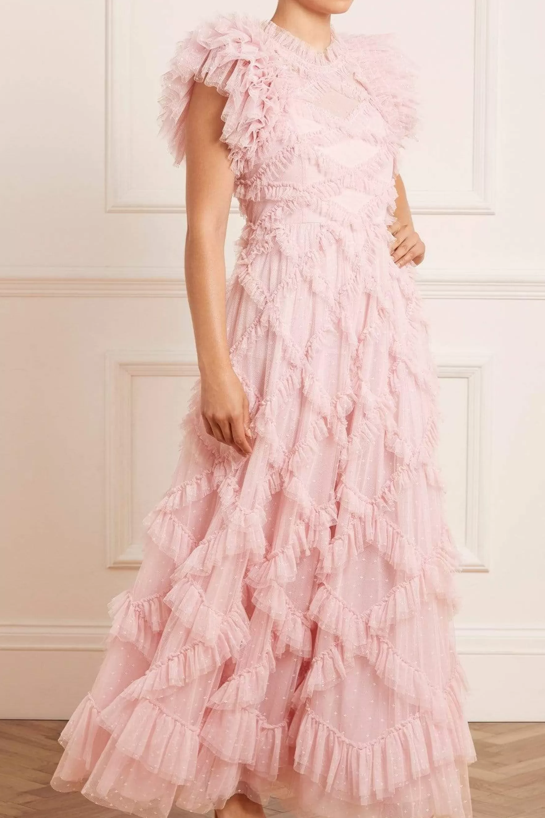 Needle & Thread Mummy & Me | Mummy & Me>Genevieve Ruffle Gown Pink