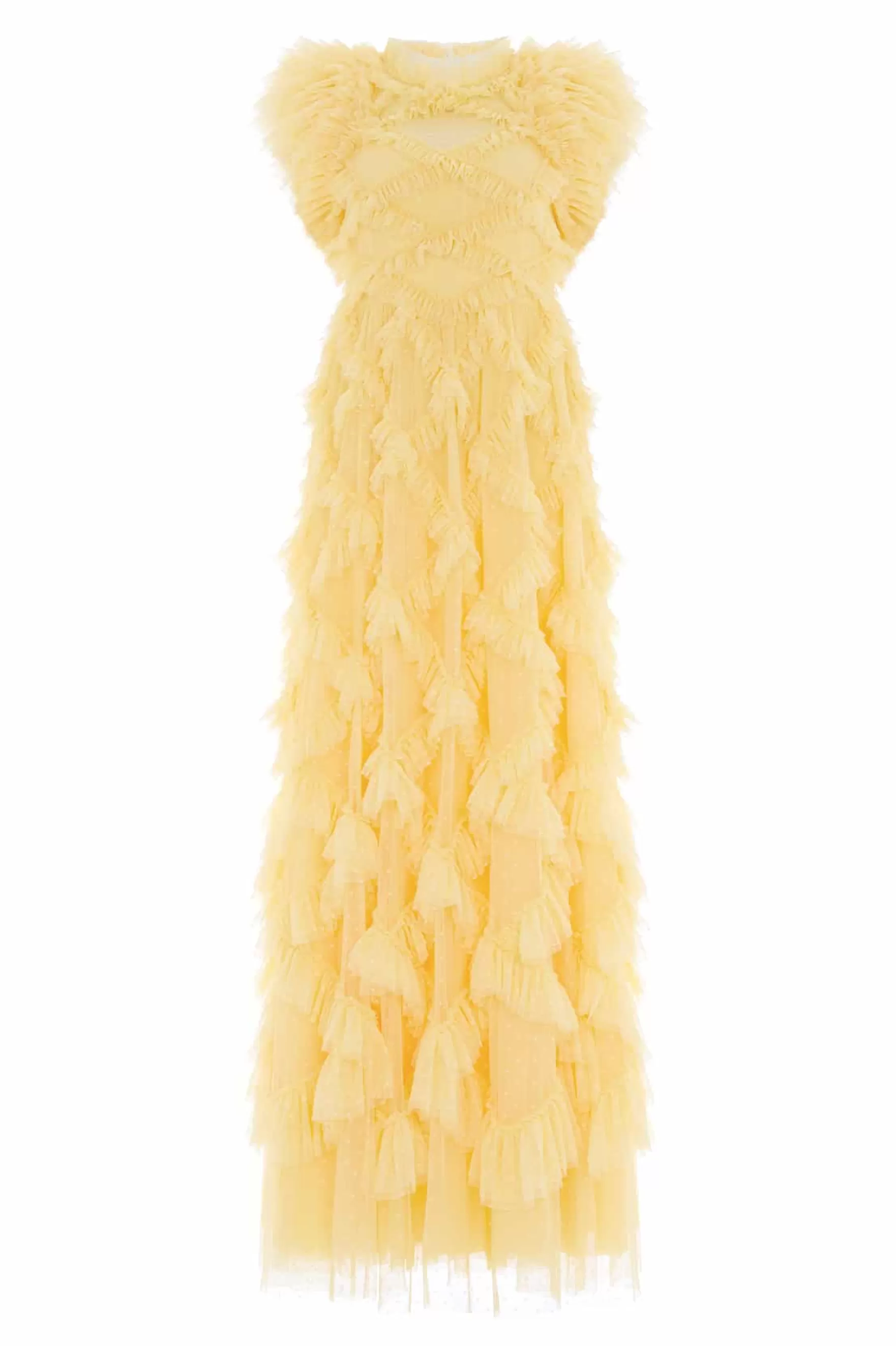 Needle & Thread Plus Size | Responsibly Sourced>Genevieve Ruffle Gown Yellow