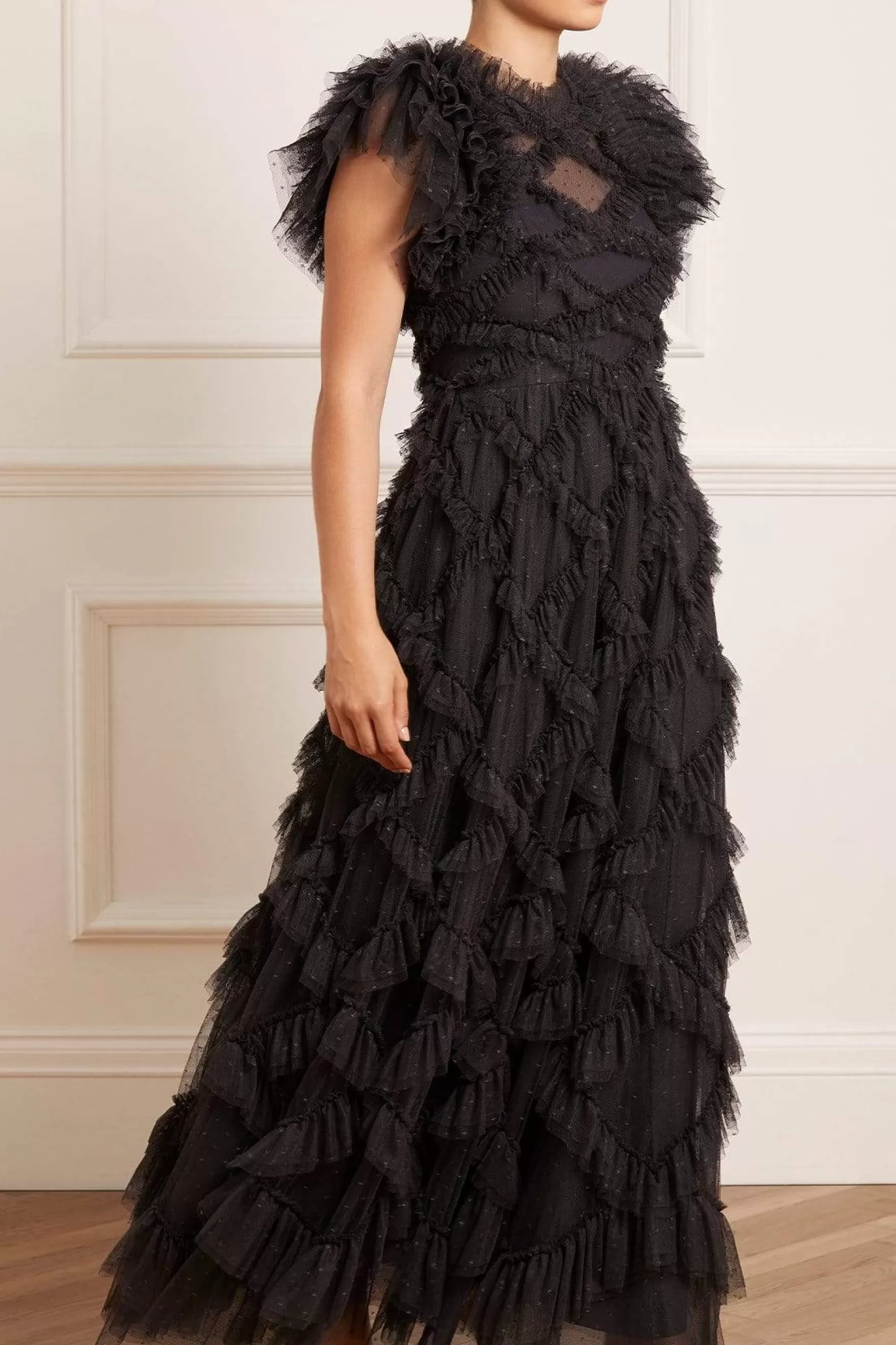 Needle & Thread Evening Dresses | Exclusives>Genevieve Ruffle Gown Black