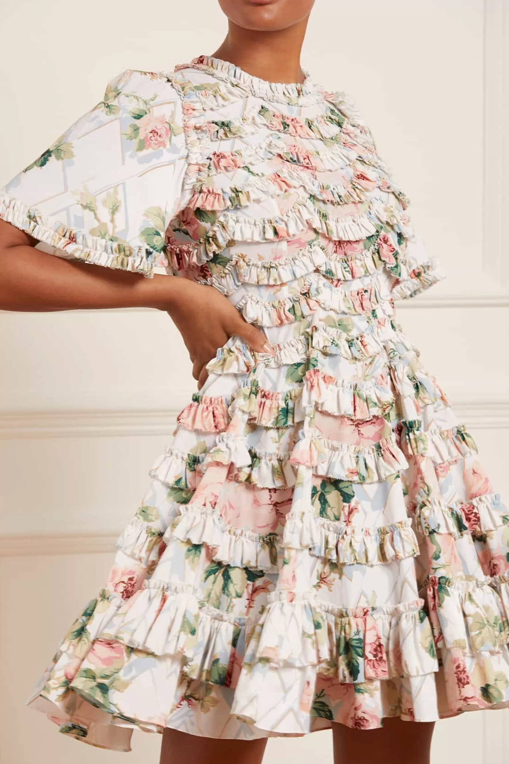 Needle & Thread Wedding Guest | Exclusives>Harlequin Rose Crepe Mini Dress Multi