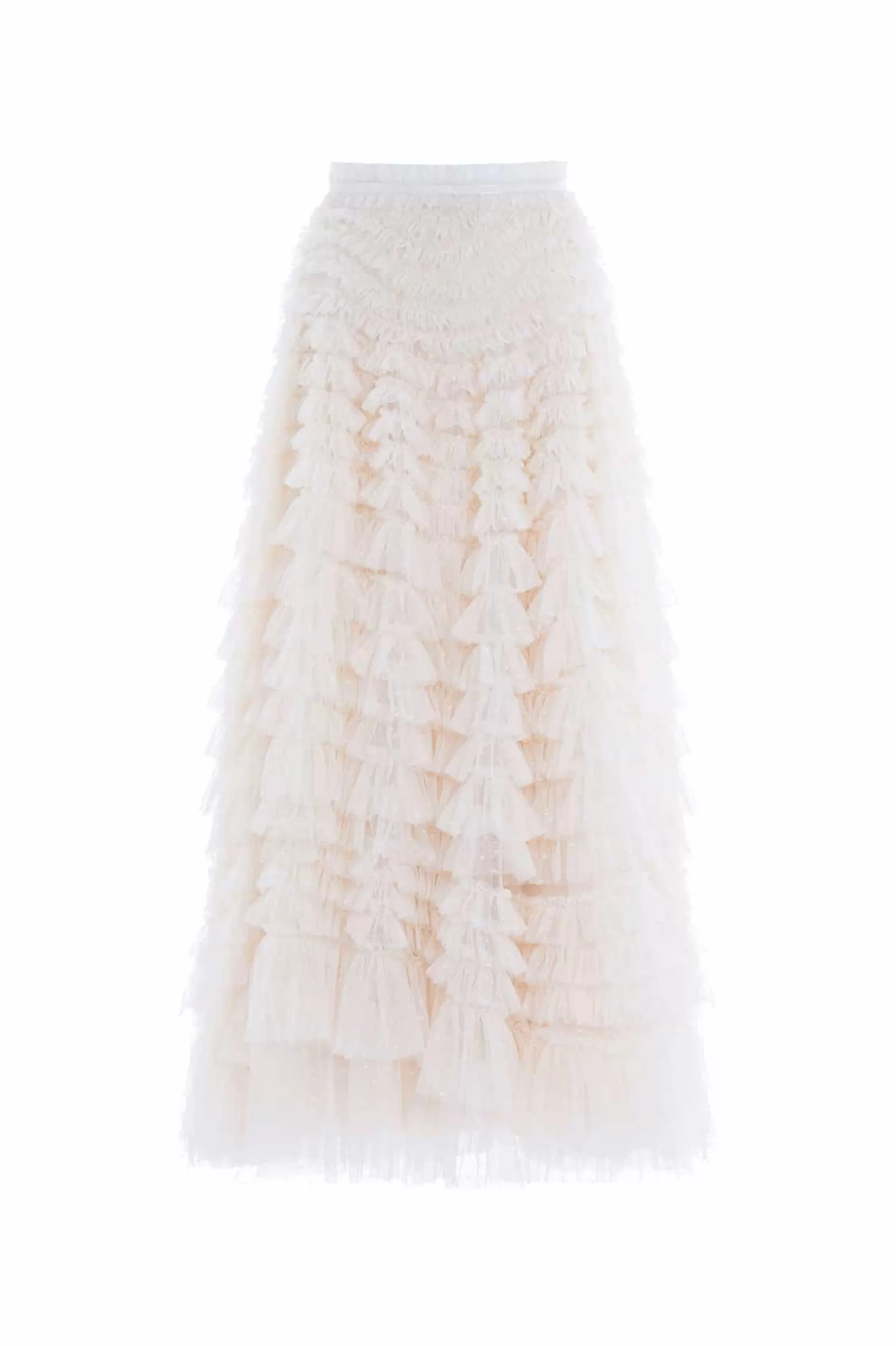 Needle & Thread Wedding Wardrobe | All-Womenswear>Hattie Ruffle Ankle Skirt Champagne