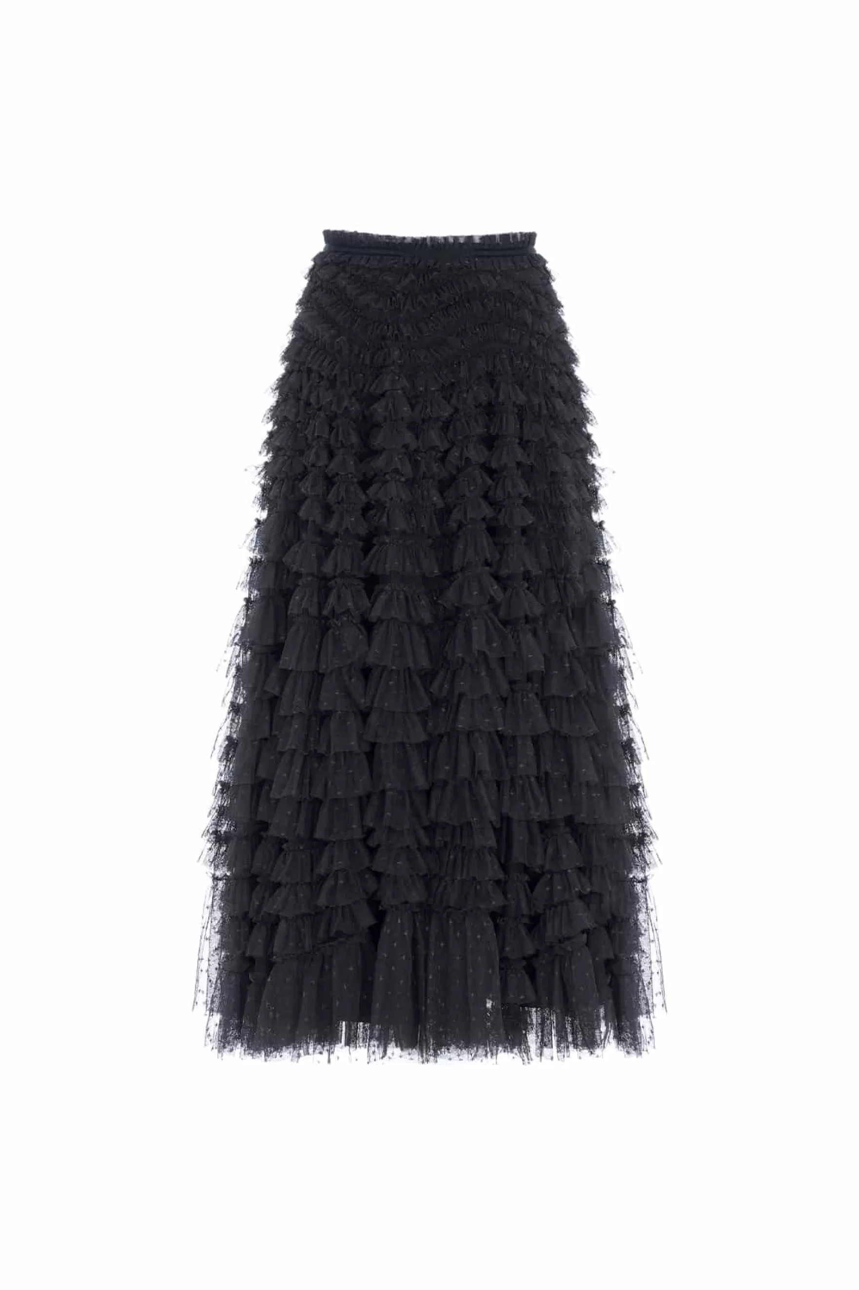 Needle & Thread Wedding Guest | All-Womenswear>Hattie Ruffle Ankle Skirt Black