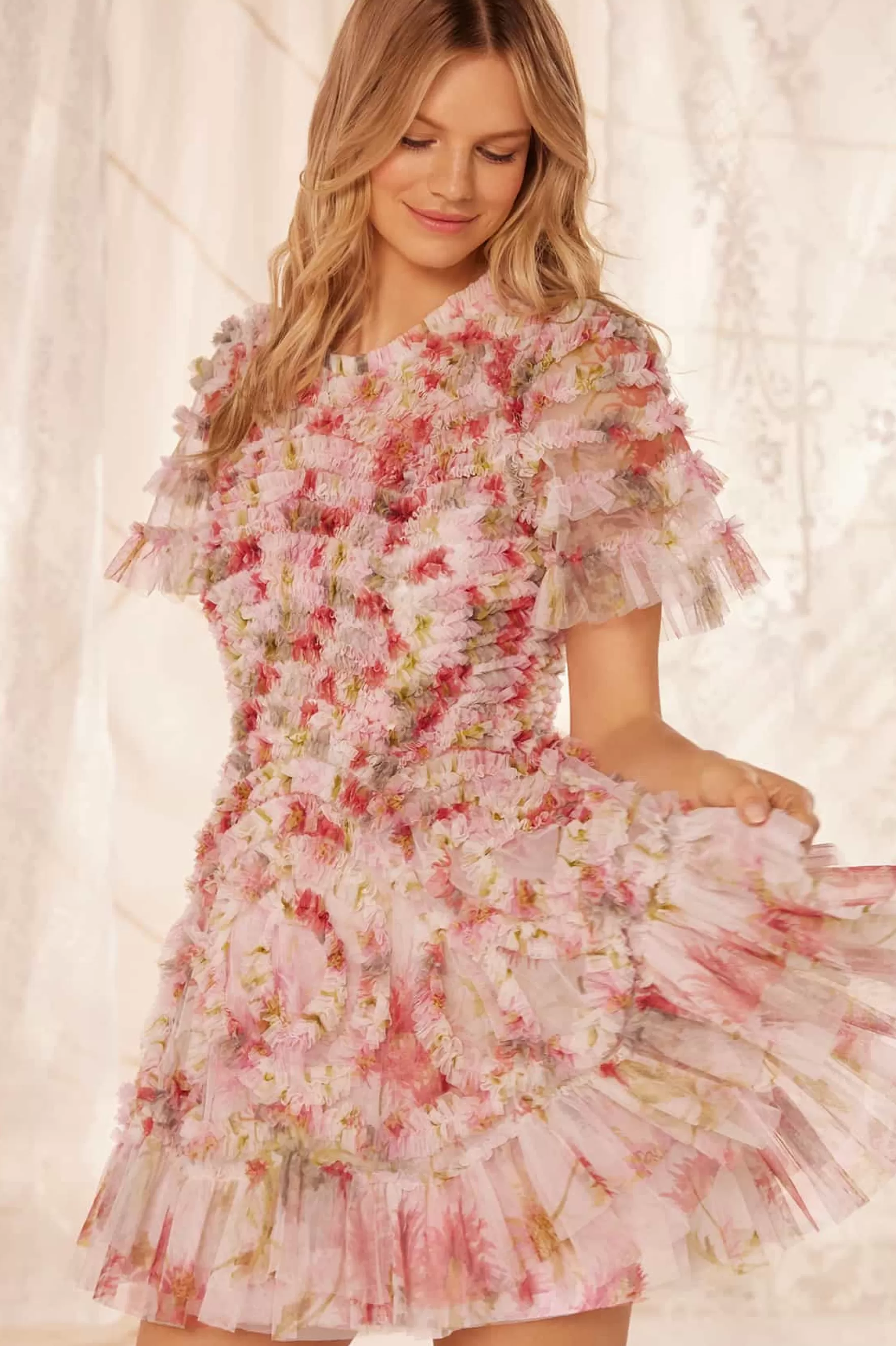 Needle & Thread Wedding Guest | Plus Size>Hummingbird Verity Micro Mini Dress Multi