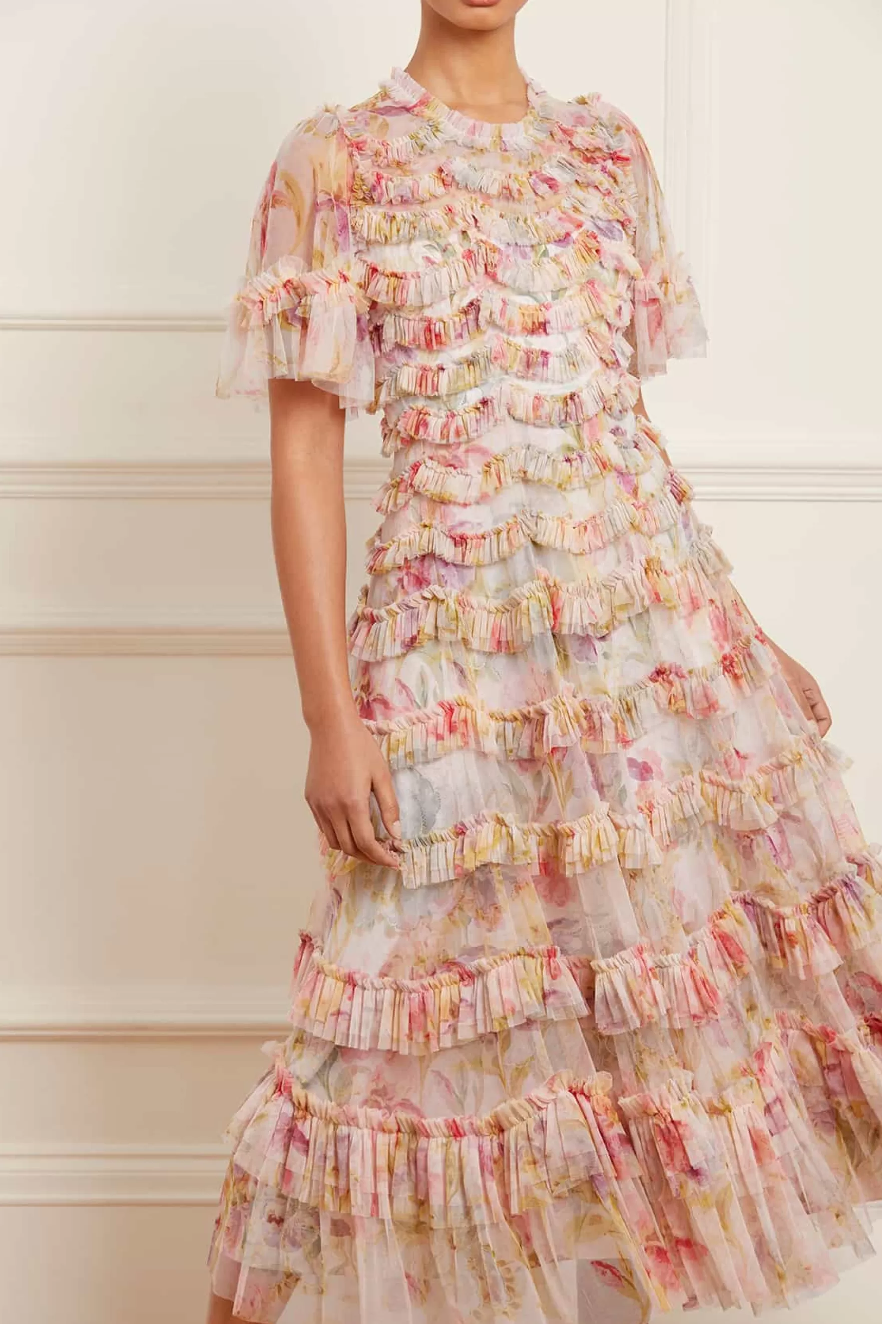 Needle & Thread Wedding Guest | Mother of the Bride>Iris Ruffle Ballerina Dress Multi