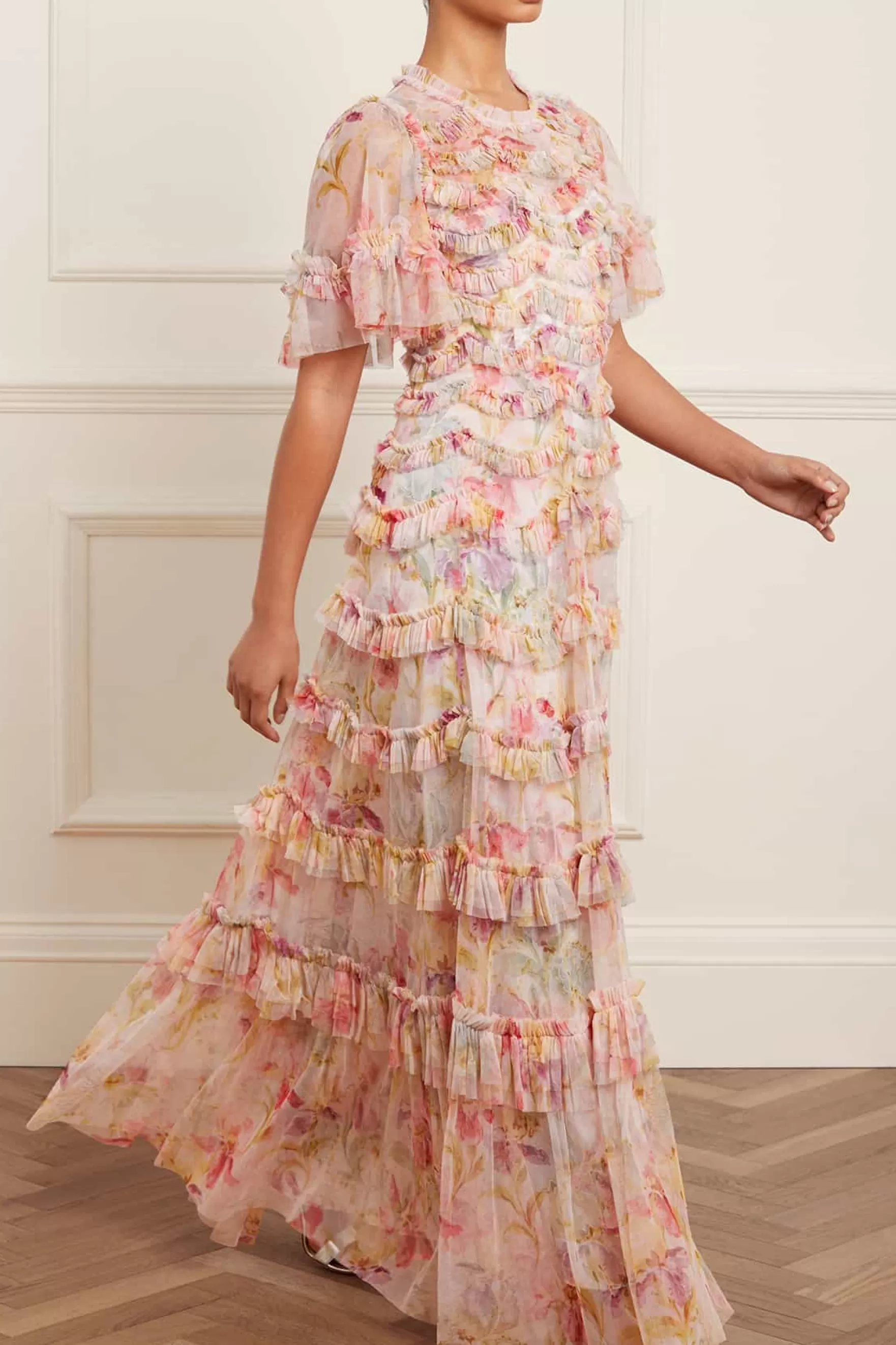 Needle & Thread Mother of the Bride | Plus Size>Iris Ruffle Gown Multi