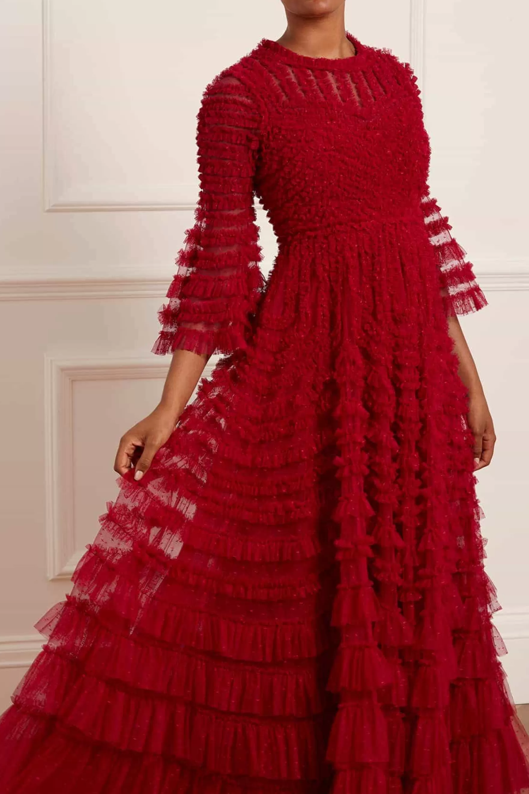 Needle & Thread Mother of the Bride | Evening Dresses>La Vie En Rose Round Neck Gown Red