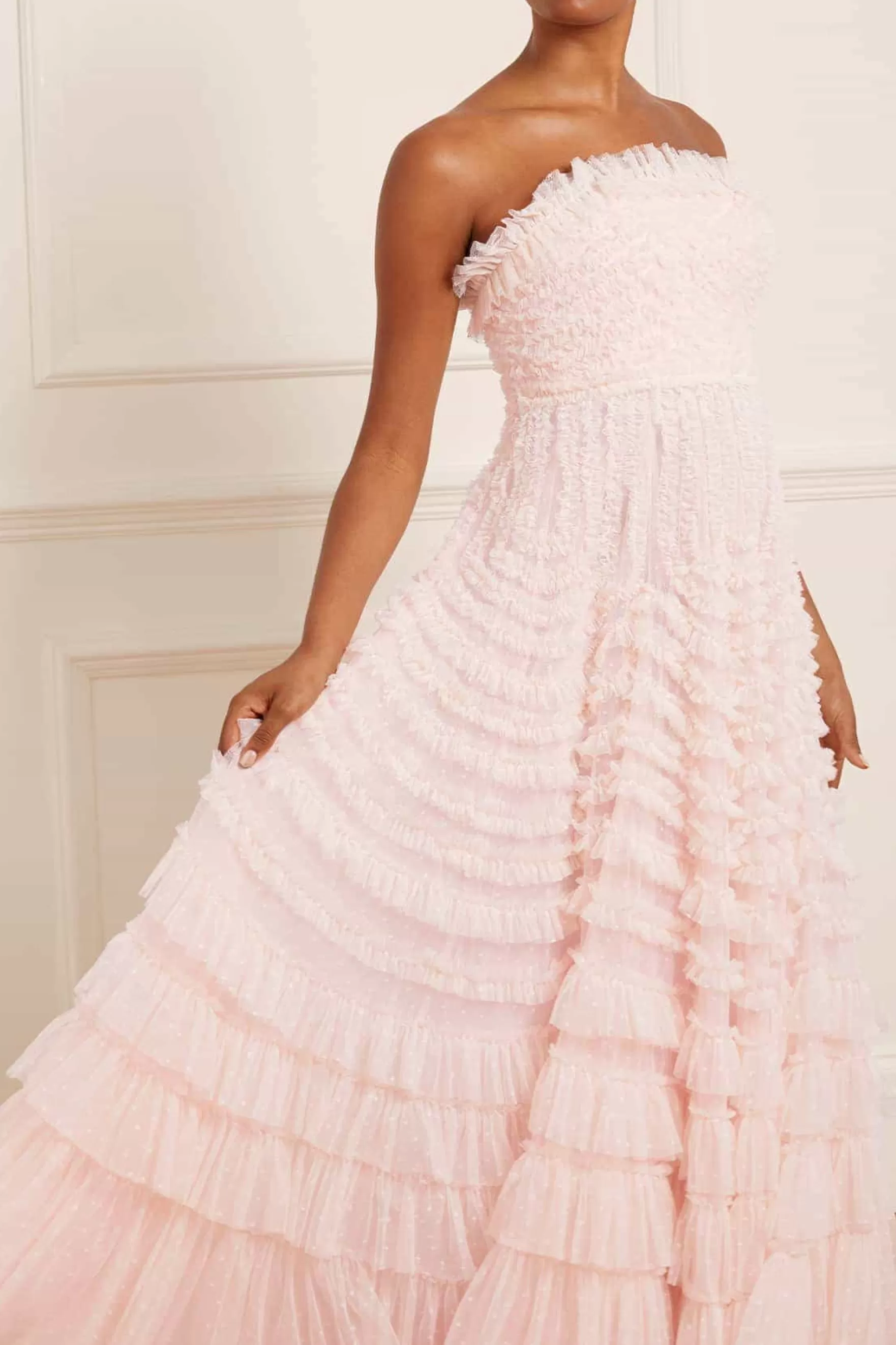 Needle & Thread Bridal | Strapless Dresses>La Vie En Rose Strapless Gown Pink