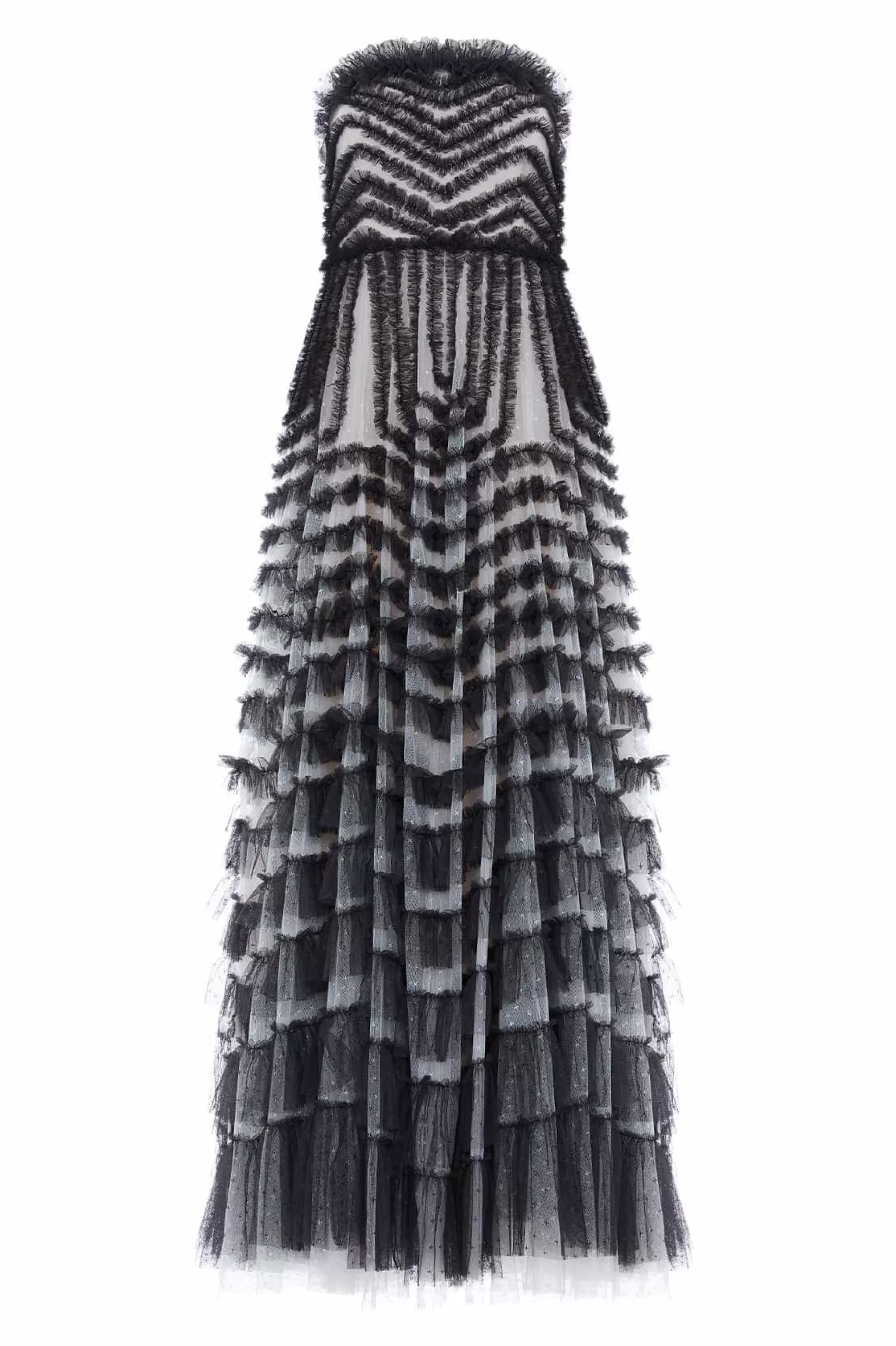 Needle & Thread Evening Dresses | Strapless Dresses>La Vie En Rose Strapless Gown Black