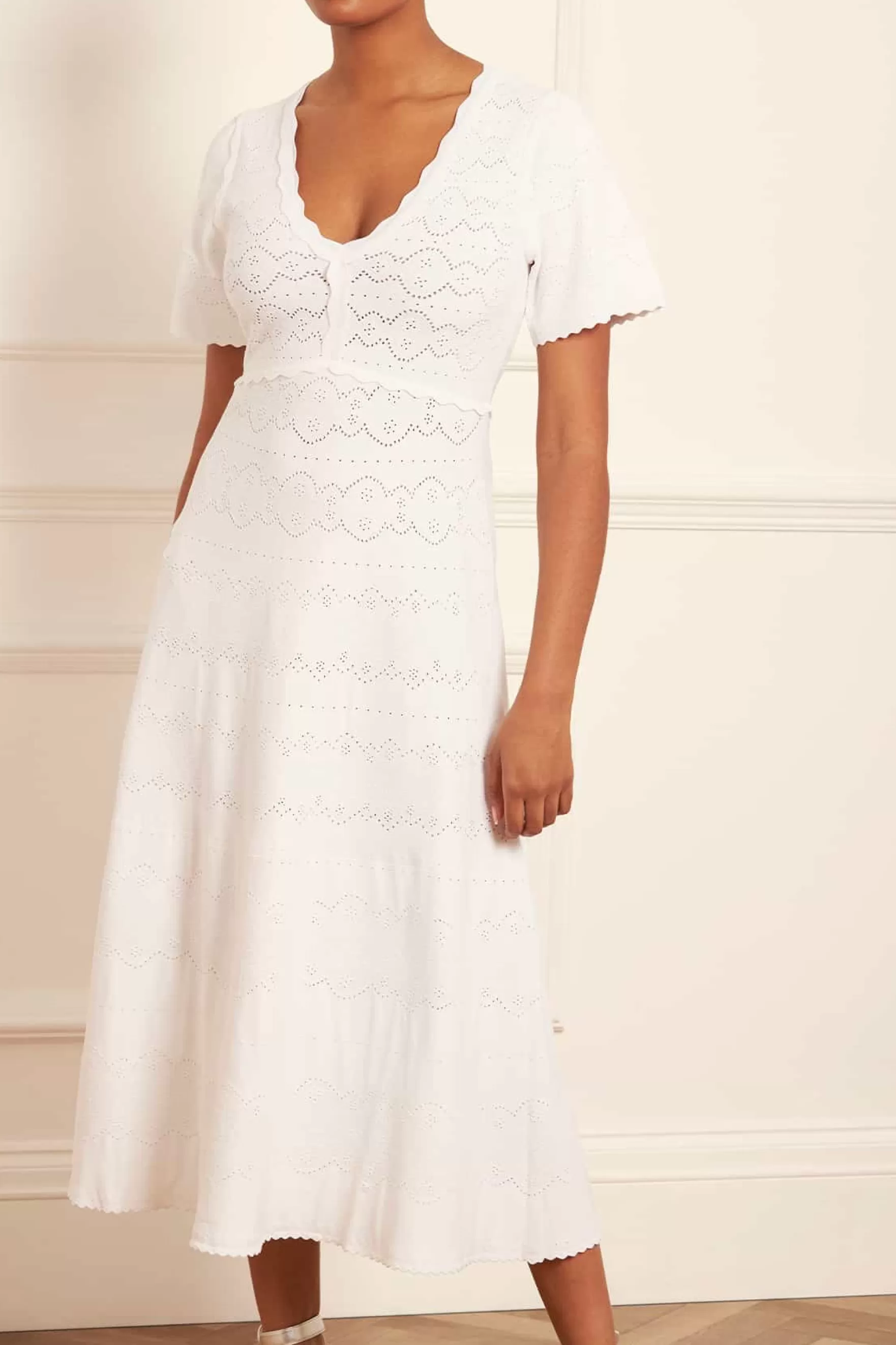 Needle & Thread Wedding Wardrobe | Day Dresses>Lace Knit Gown Champagne