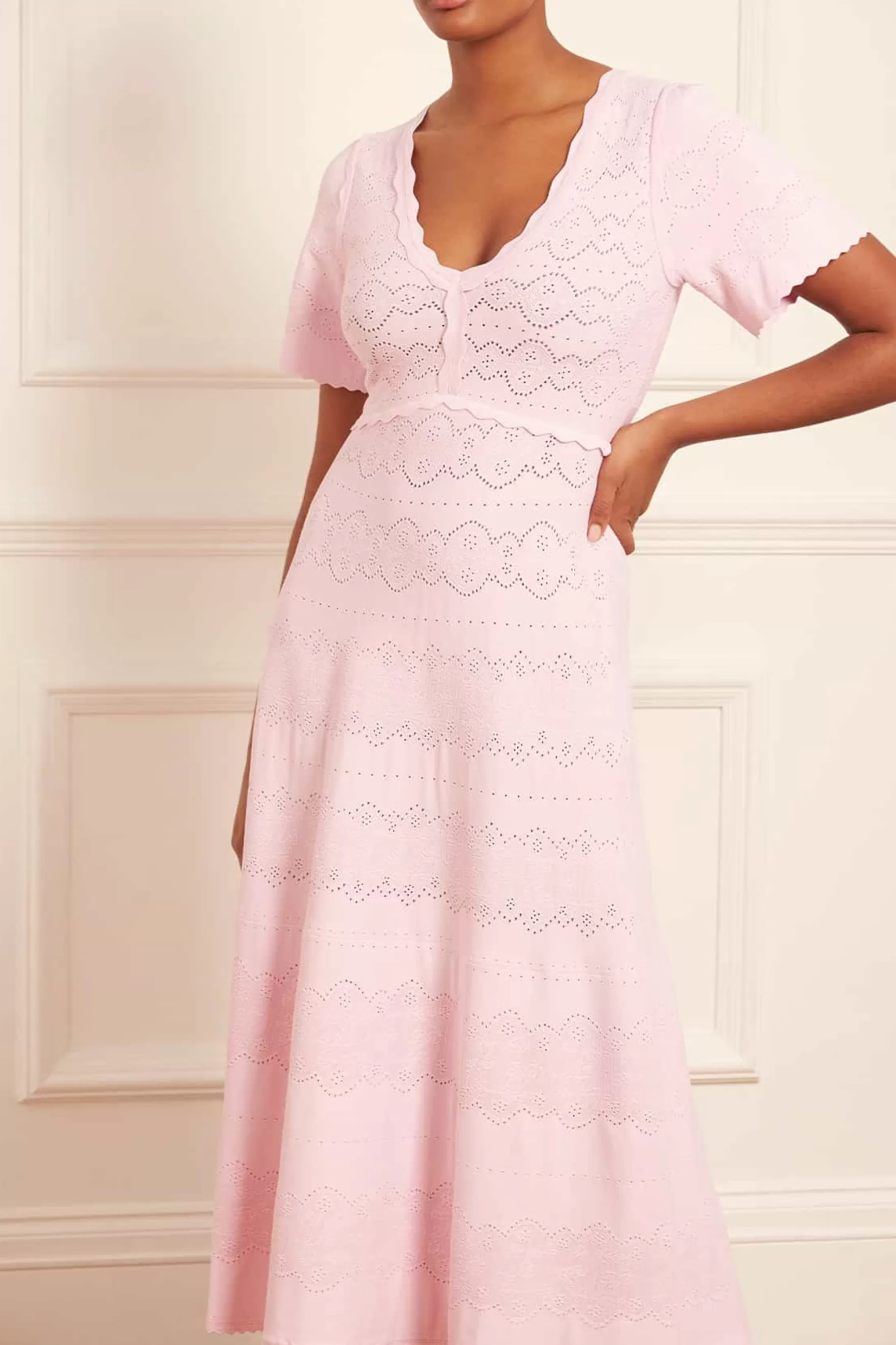 Needle & Thread Day Dresses | All-Womenswear>Lace Knit Gown Pink