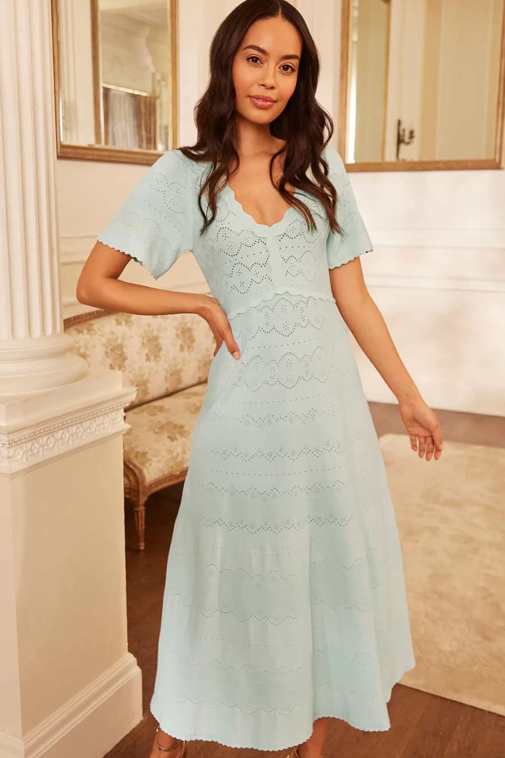 Needle & Thread Day Dresses | All-Womenswear>Lace Knit Gown Green