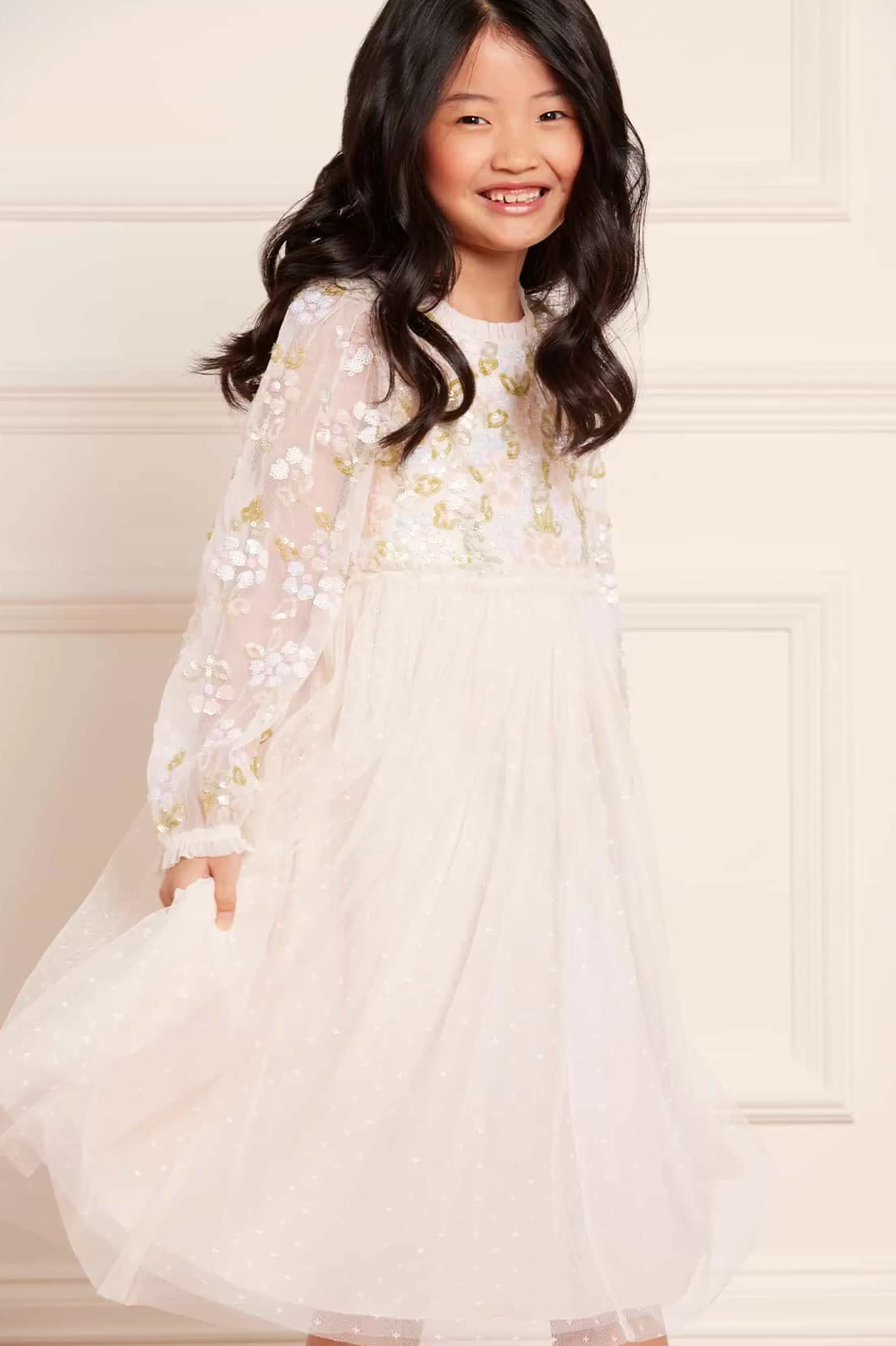 Needle & Thread Flower Girl | Flower Girl>Lena Bodice Kids Dress Champagne