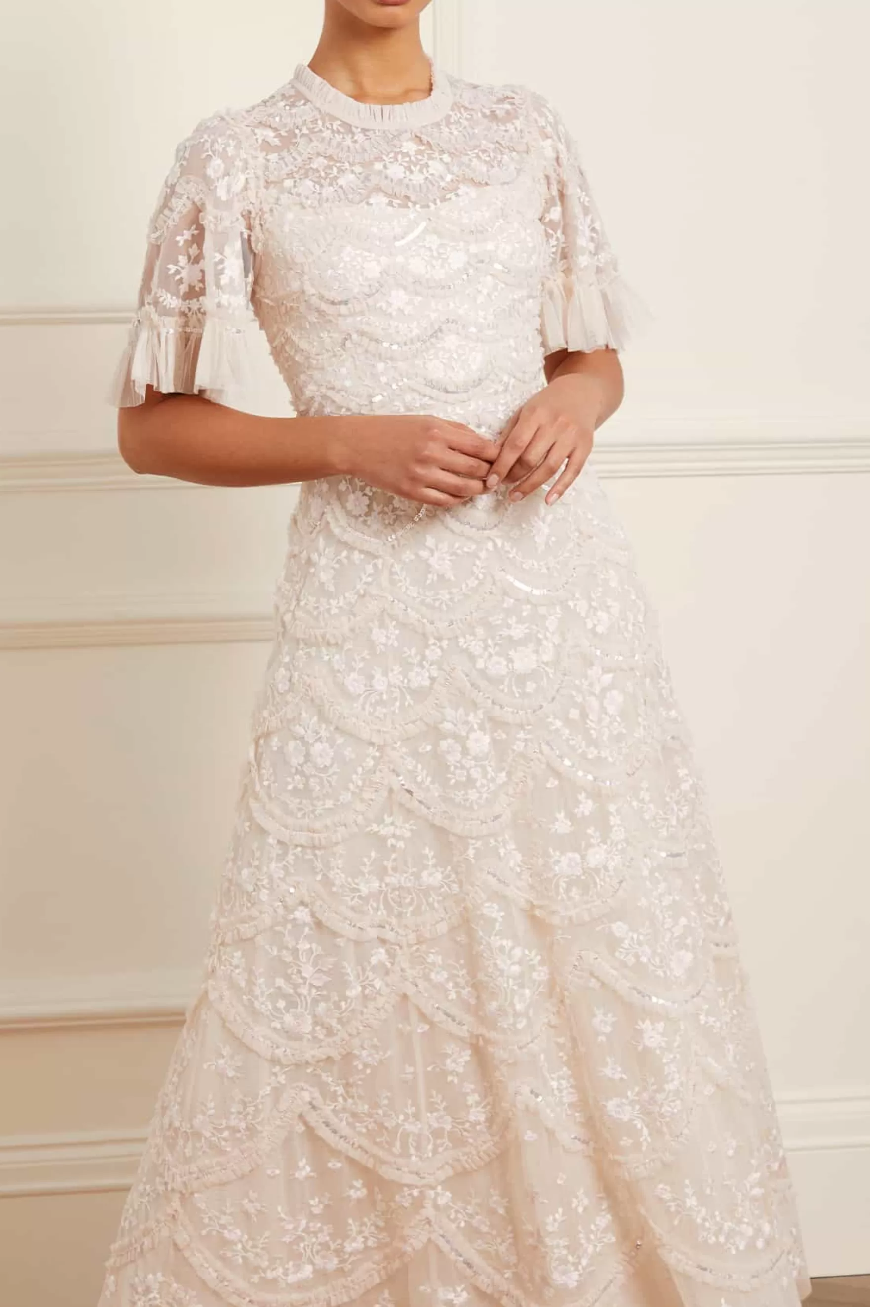 Needle & Thread Bridal | All-Womenswear>Lily Bloom Ankle Gown Champagne