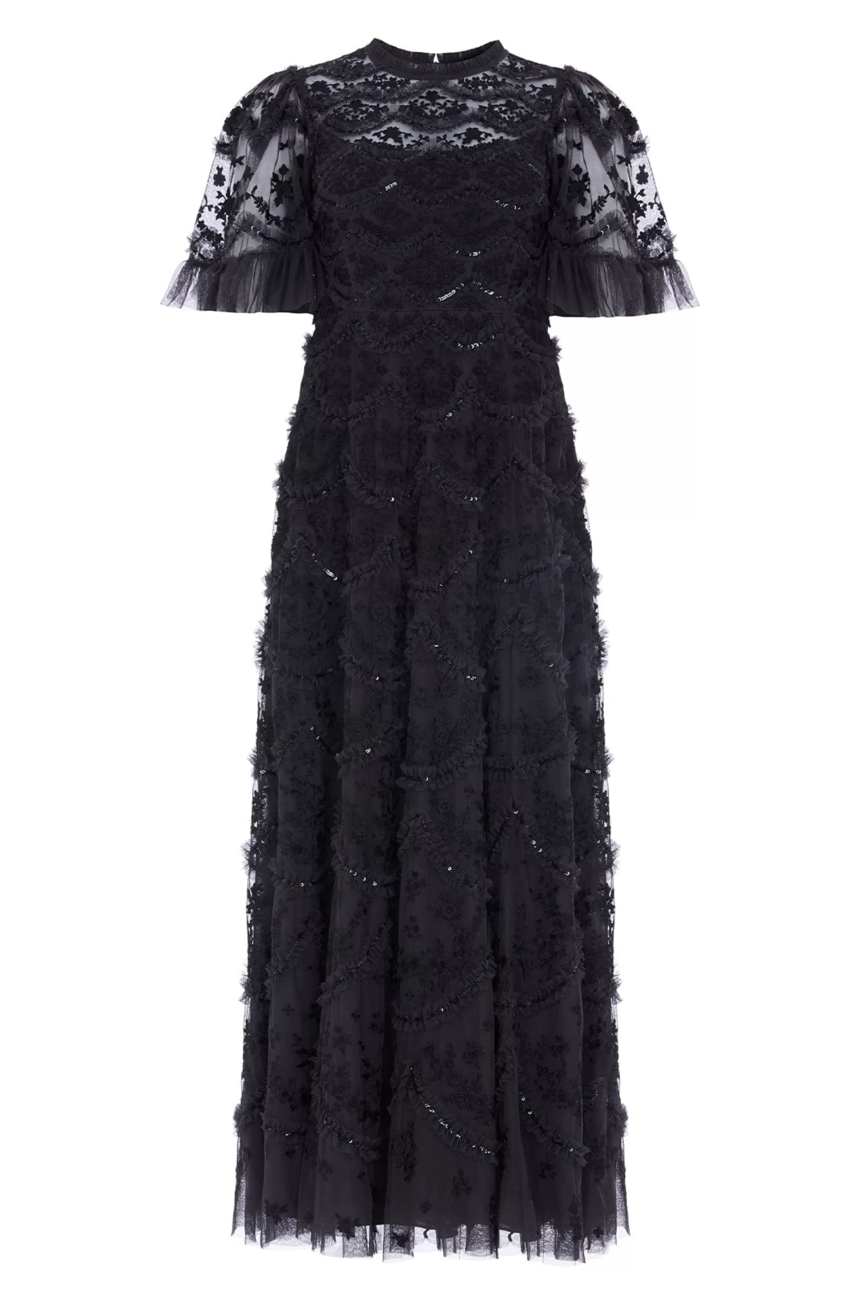 Needle & Thread Evening Dresses | Embroidered Dresses>Lily Bloom Ankle Gown Black