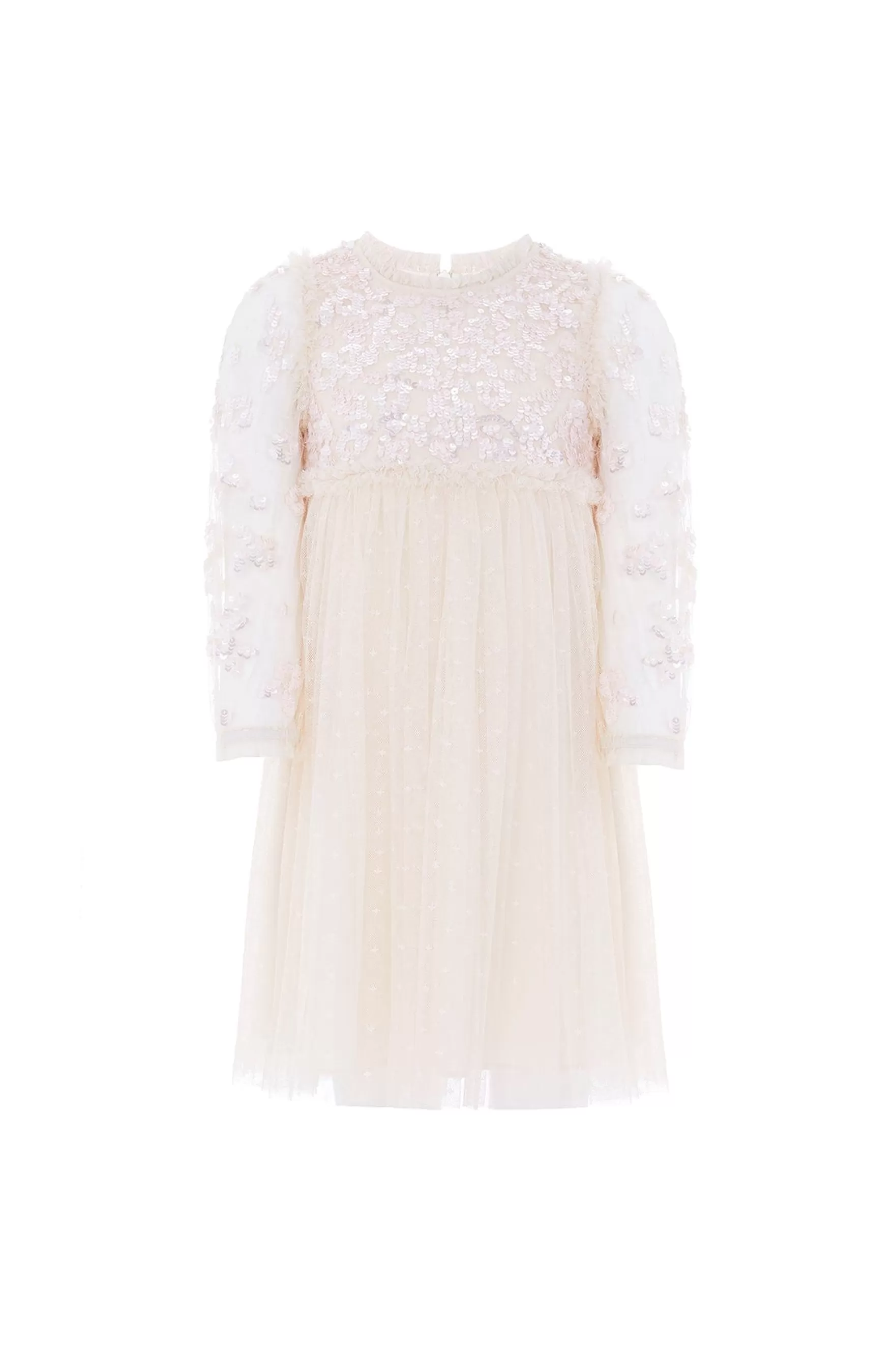 Needle & Thread Flower Girl | Flower Girl>Lilybelle Long Sleeve Kids Dress Champagne
