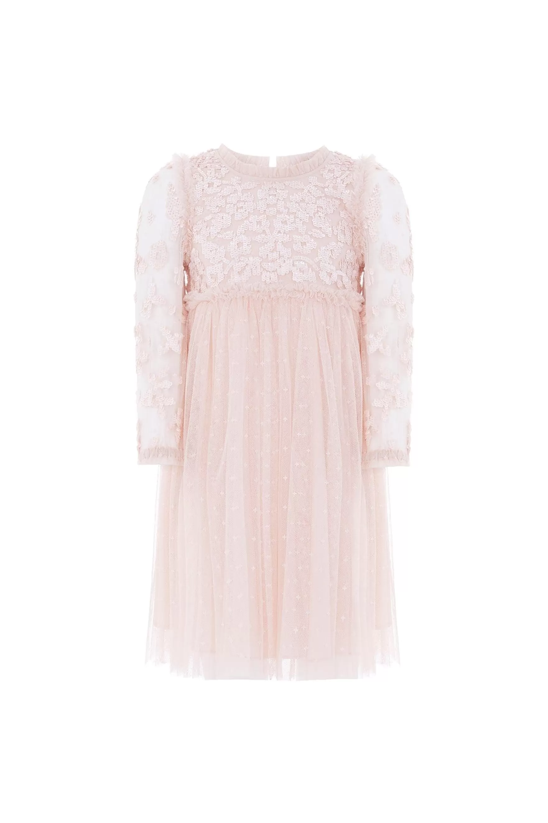 Needle & Thread Flower Girl | Flower Girl>Lilybelle Long Sleeve Kids Dress Pink