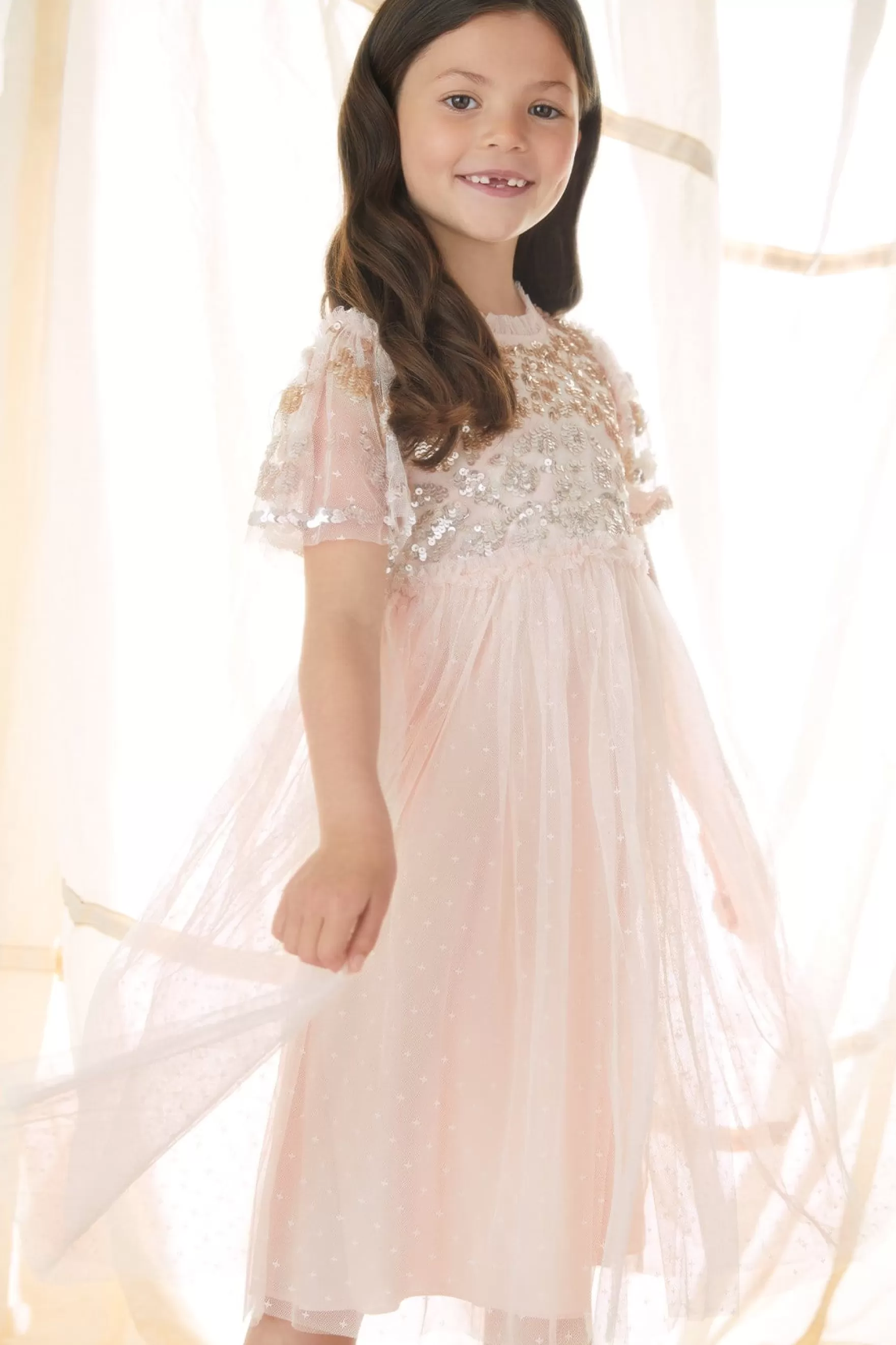 Needle & Thread Flower Girl | Flower Girl>Lilybelle Sequin Kids Dress Pink