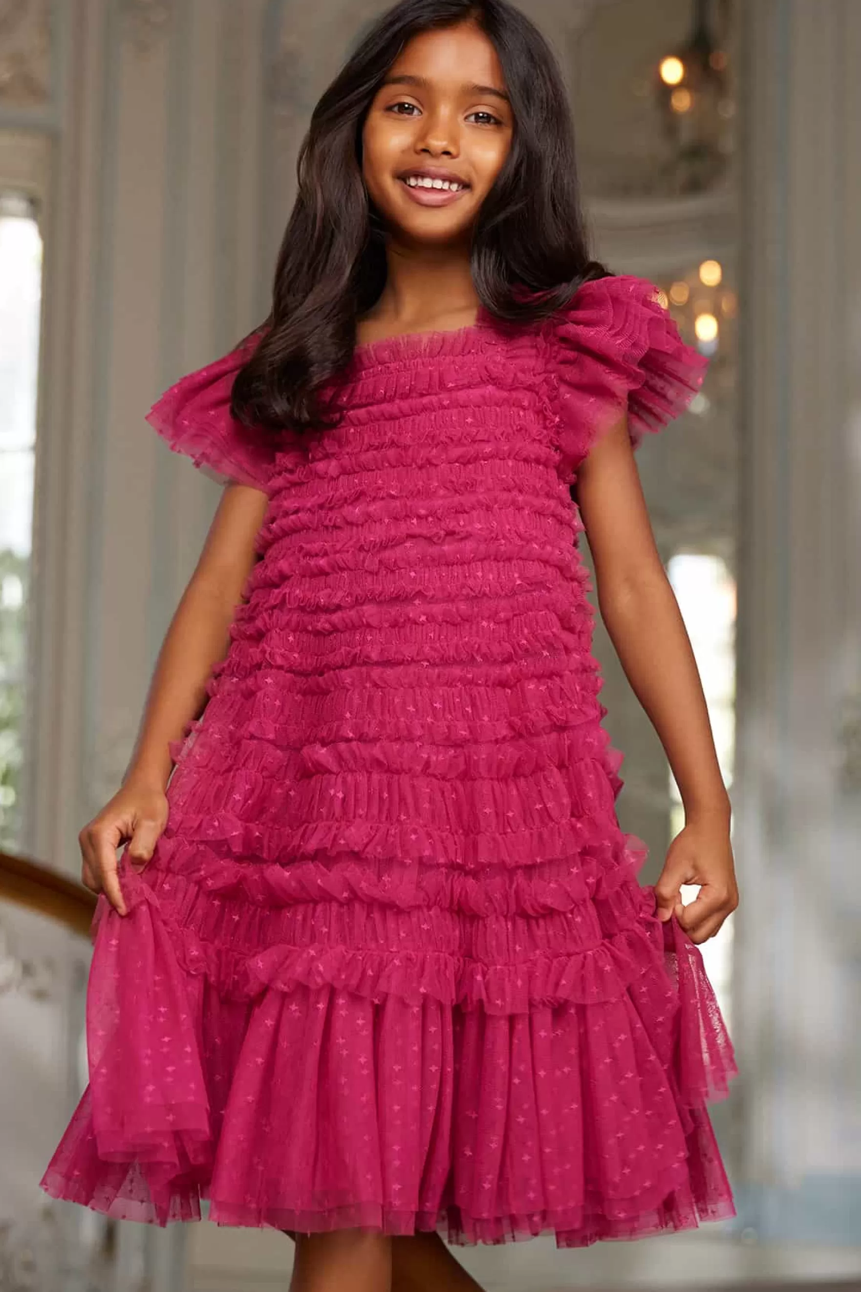Needle & Thread Flower Girl | Flower Girl>Lisette Kids Dress Pink