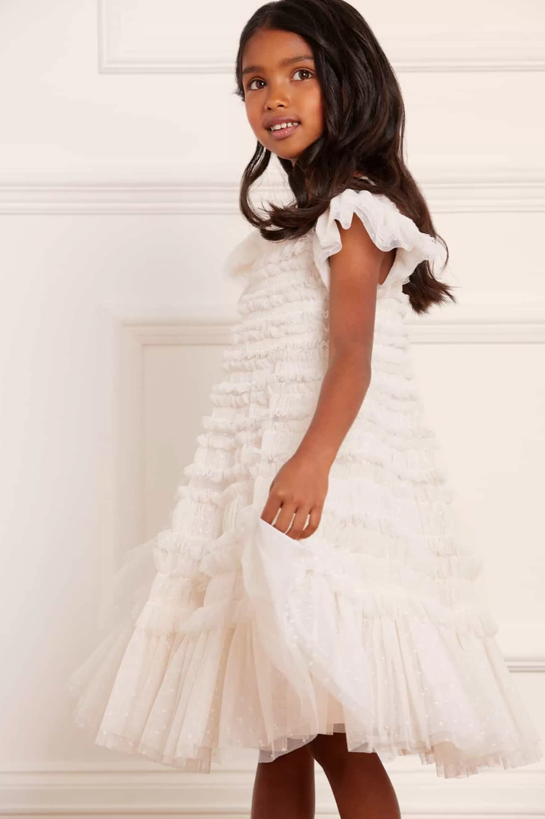 Needle & Thread Flower Girl | Flower Girl>Lisette Kids Dress Champagne
