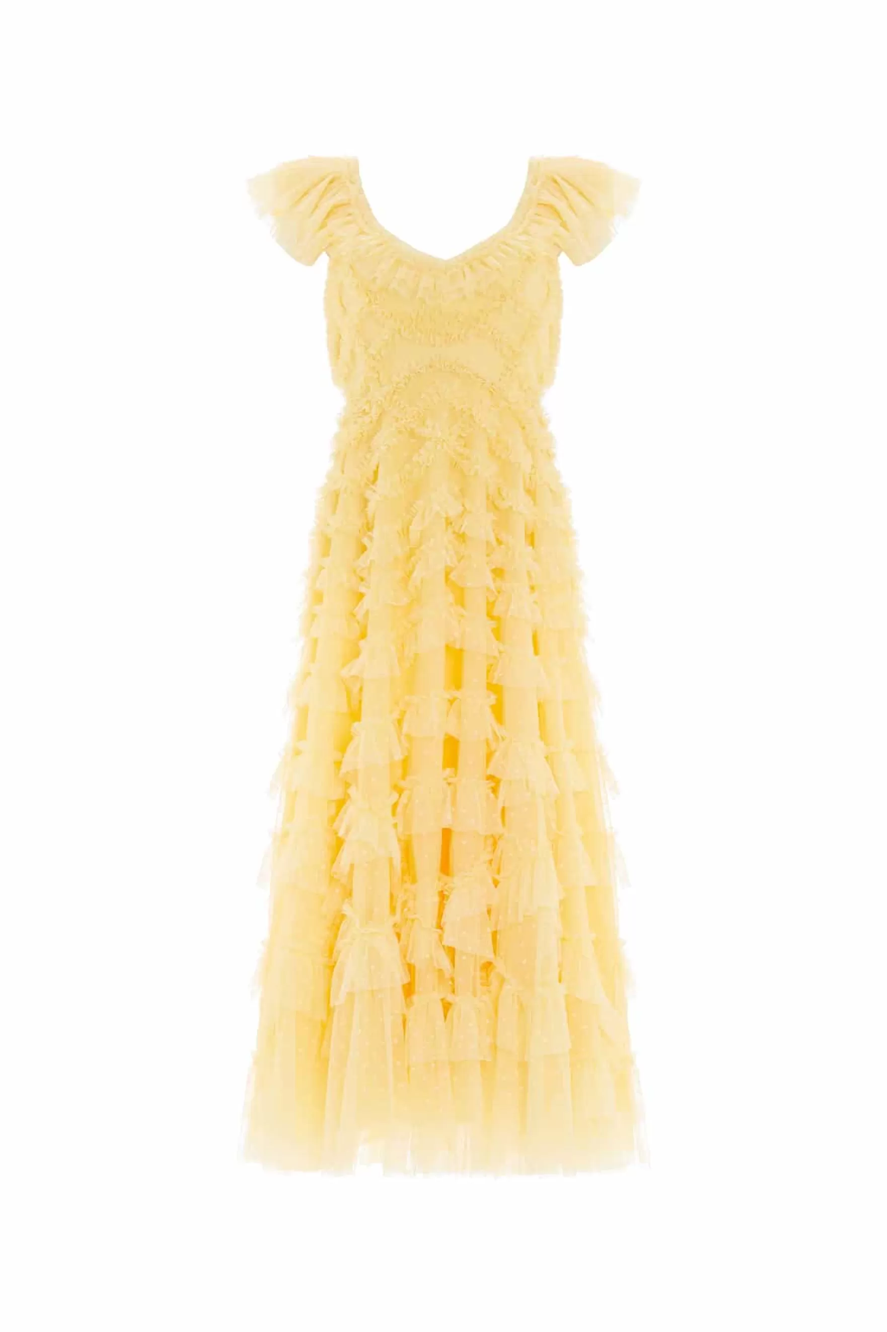 Needle & Thread Wedding Guest | Day Dresses>Lola Backless Ballerina Dress Yellow