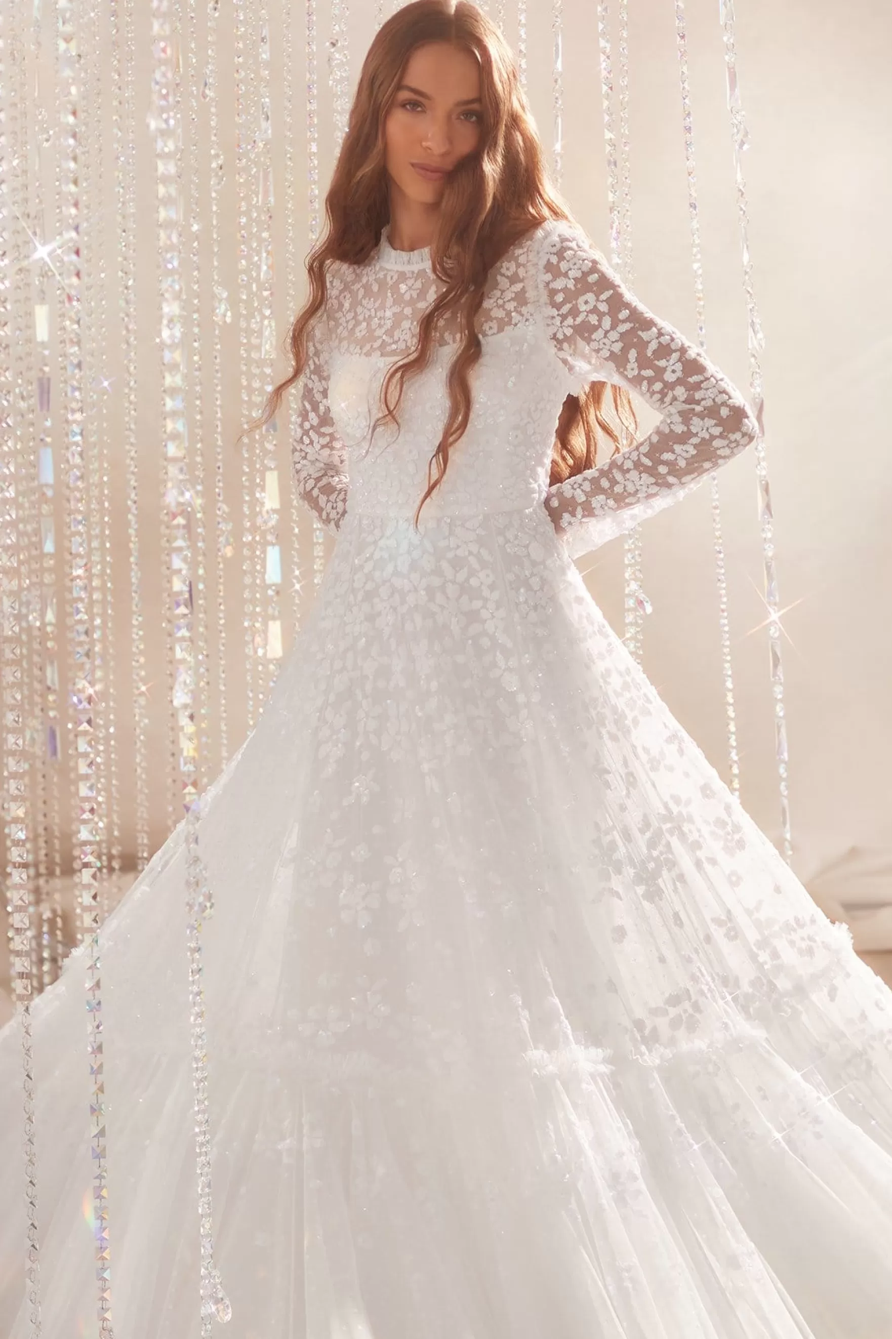 Needle & Thread Bridal | Plus Size>Margot Ankle Gown White