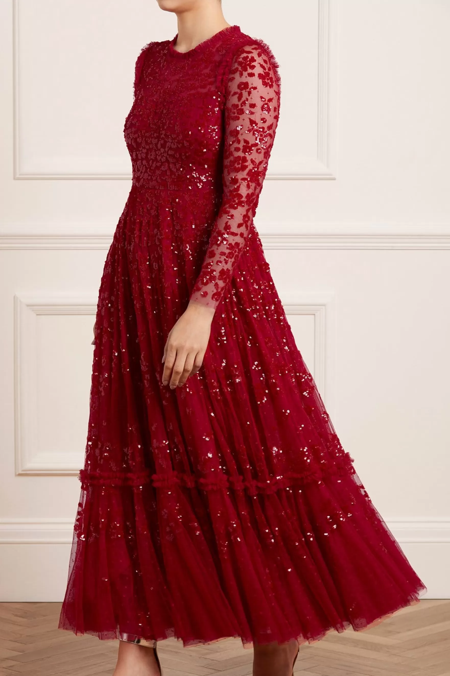 Needle & Thread Plus Size | Exclusives>Margot Ankle Gown Red