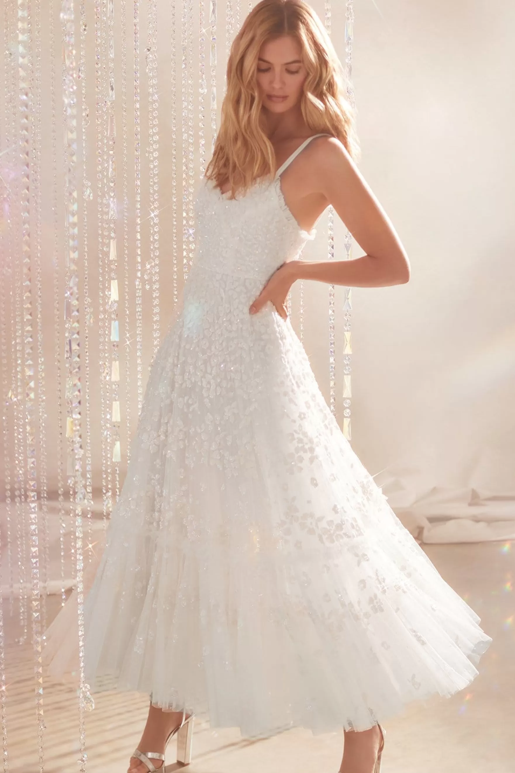 Needle & Thread Bridal | Evening Dresses>Margot Cami Ankle Gown White