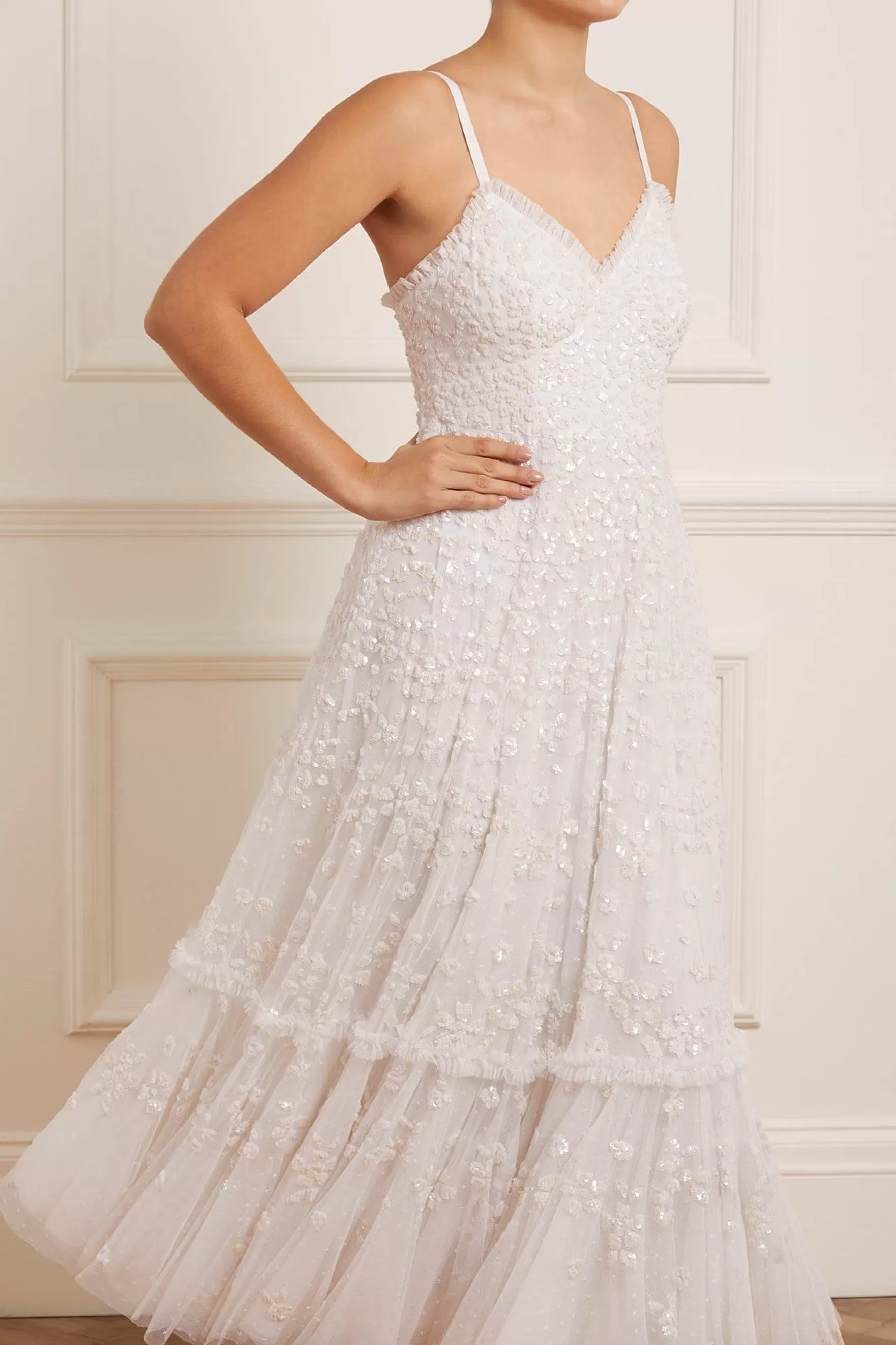 Needle & Thread Bridal | Evening Dresses>Margot Cami Ankle Gown White